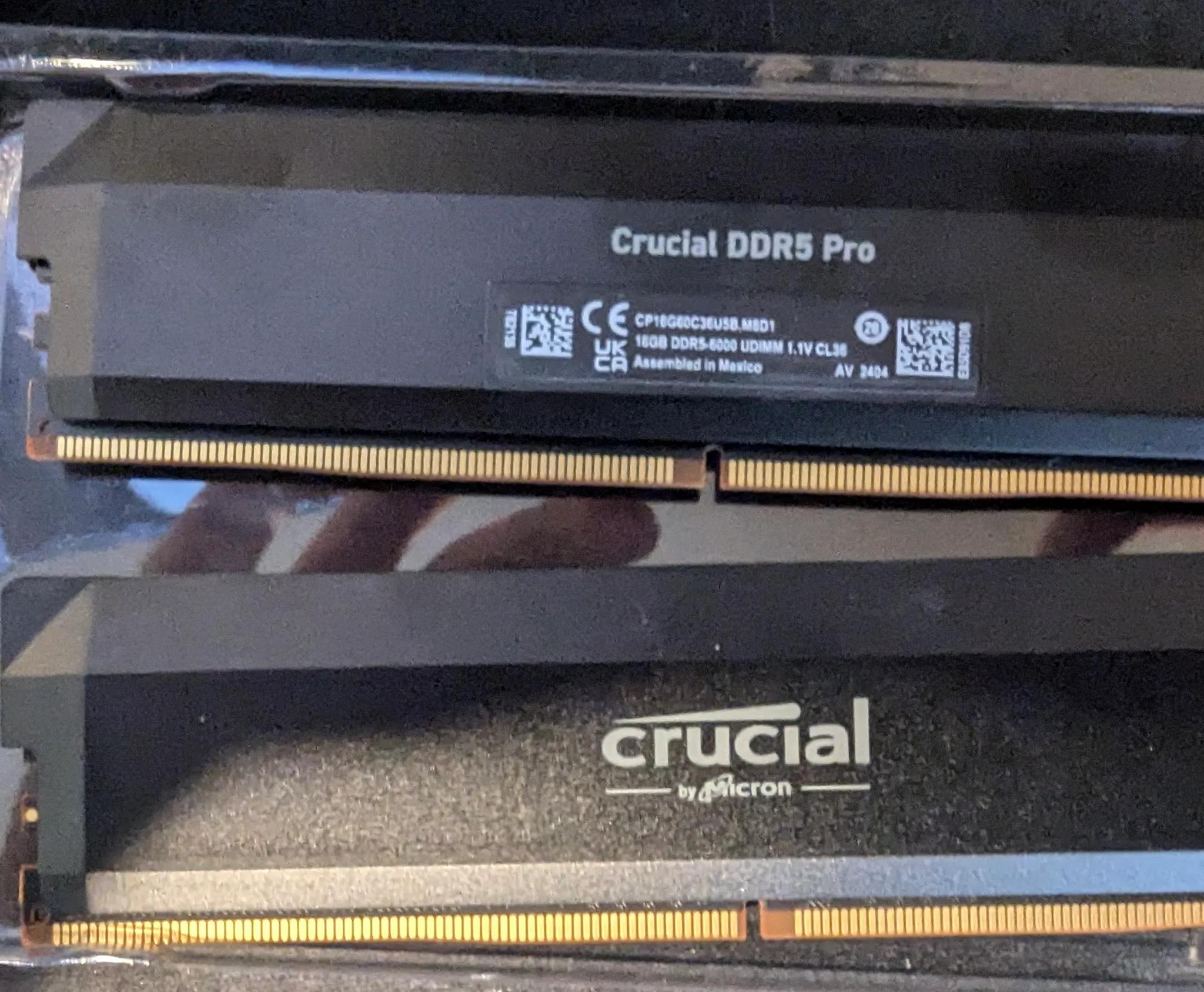Crucial DDR5 6000Mhz CL36