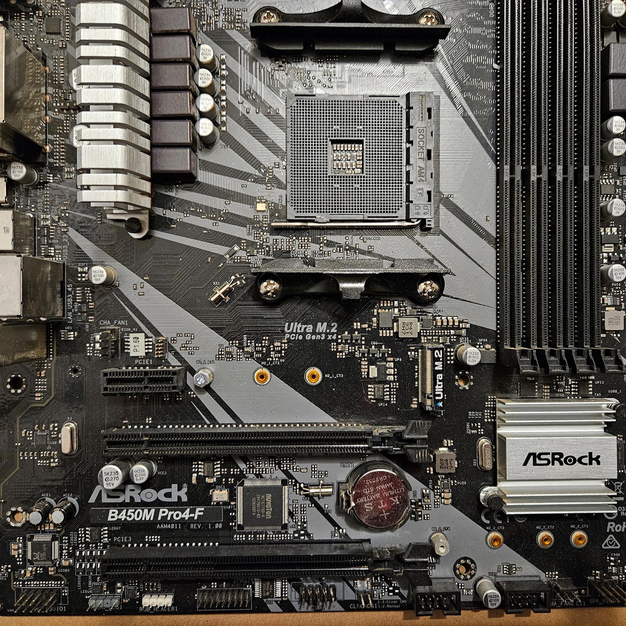 ASRock B450M PRO4-F Socket AM4 - Used