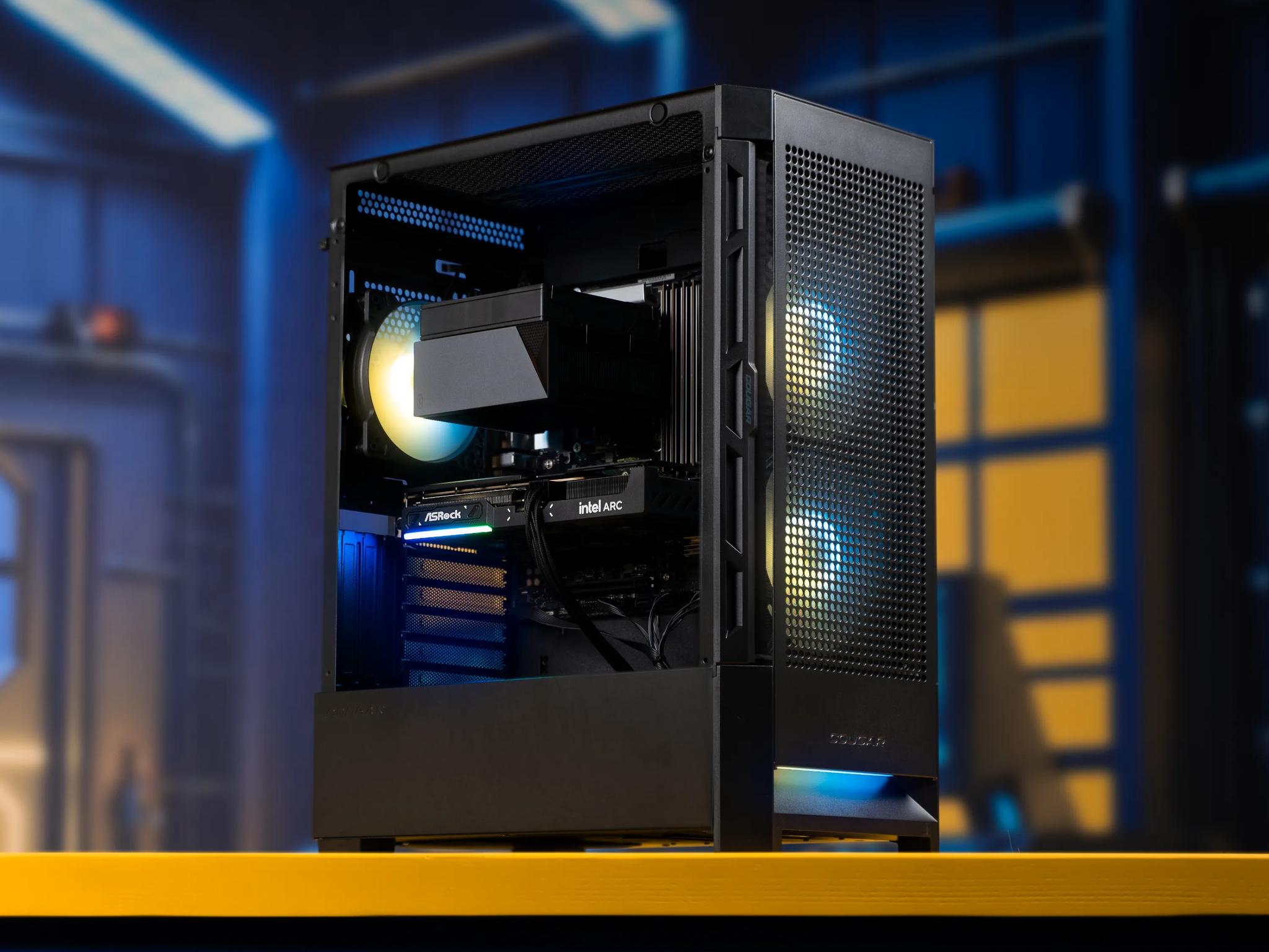 [SALE! WAS 1199$]“Delkafringe” Arc B580 i3 14100F 32GB Windows 11 1TB Gaming PC Powerhouse