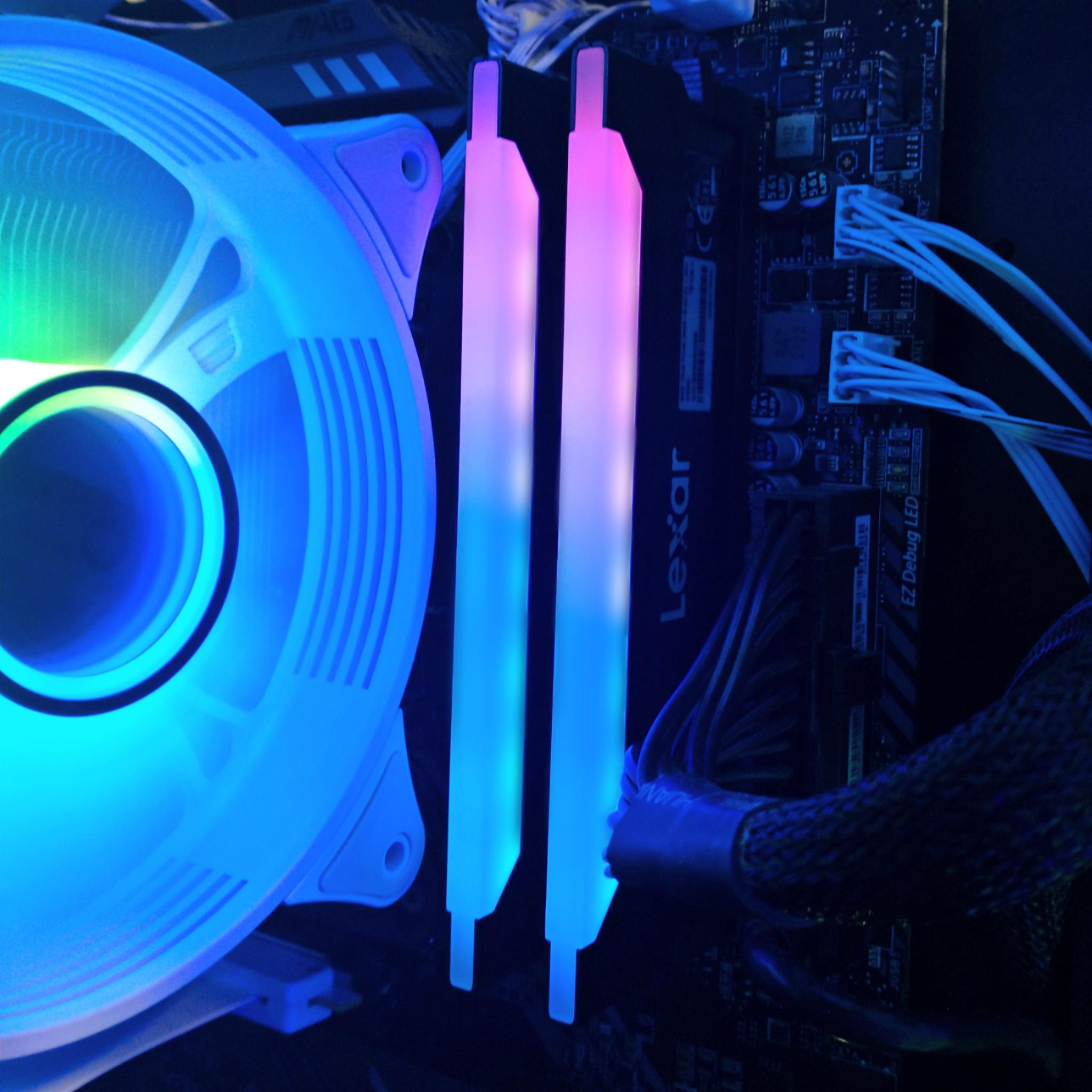 (144GB OF RAM💀) Lexar Hades 16GB Kit (2x8GB) 3600MHz CL18 RAM RGB LED Lighting Desktop Gaming PC