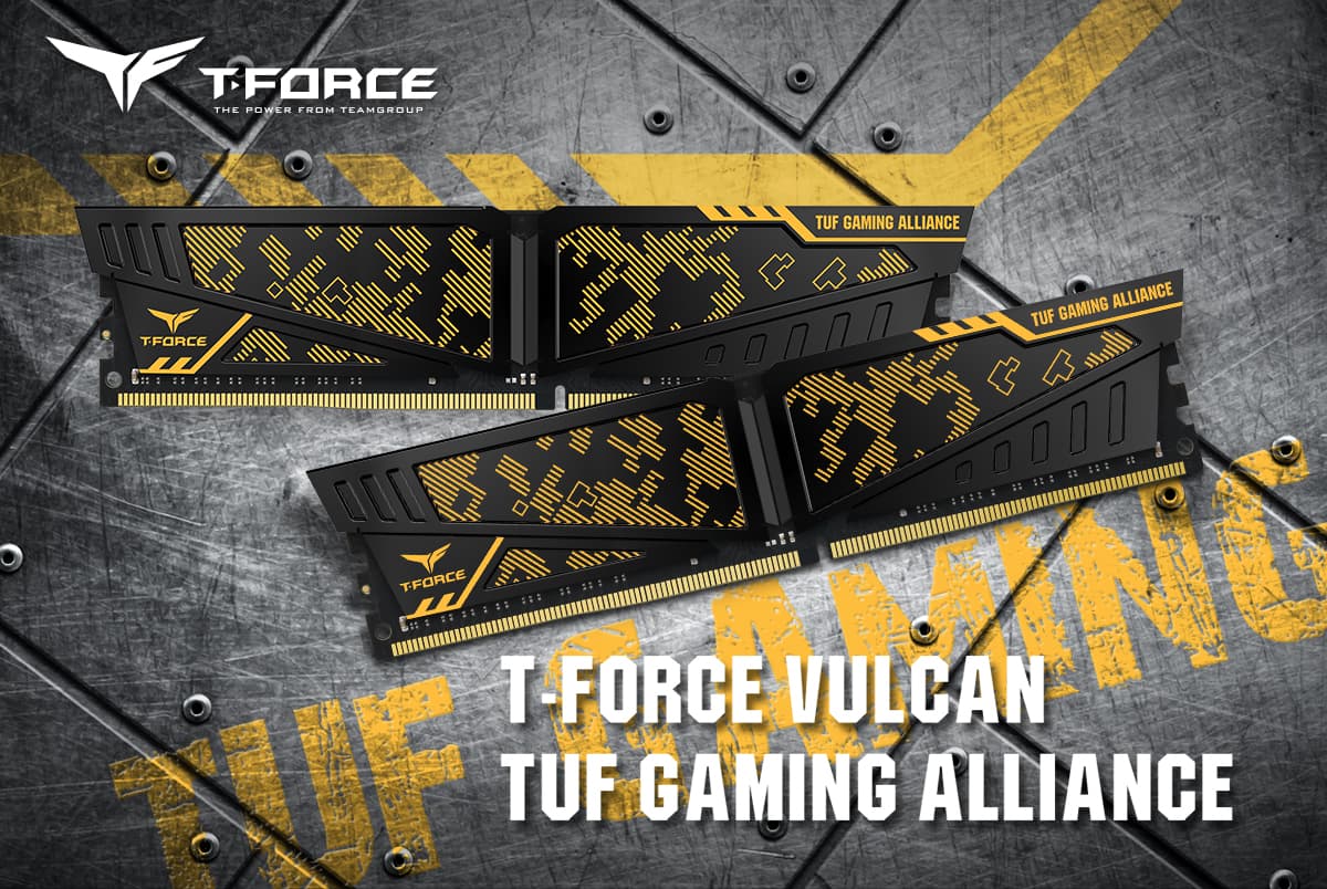 Team T-FORCE VULCAN TUF Gaming Alliance 16GB (2 x 8GB) 288-Pin PC RAM DDR4 3200