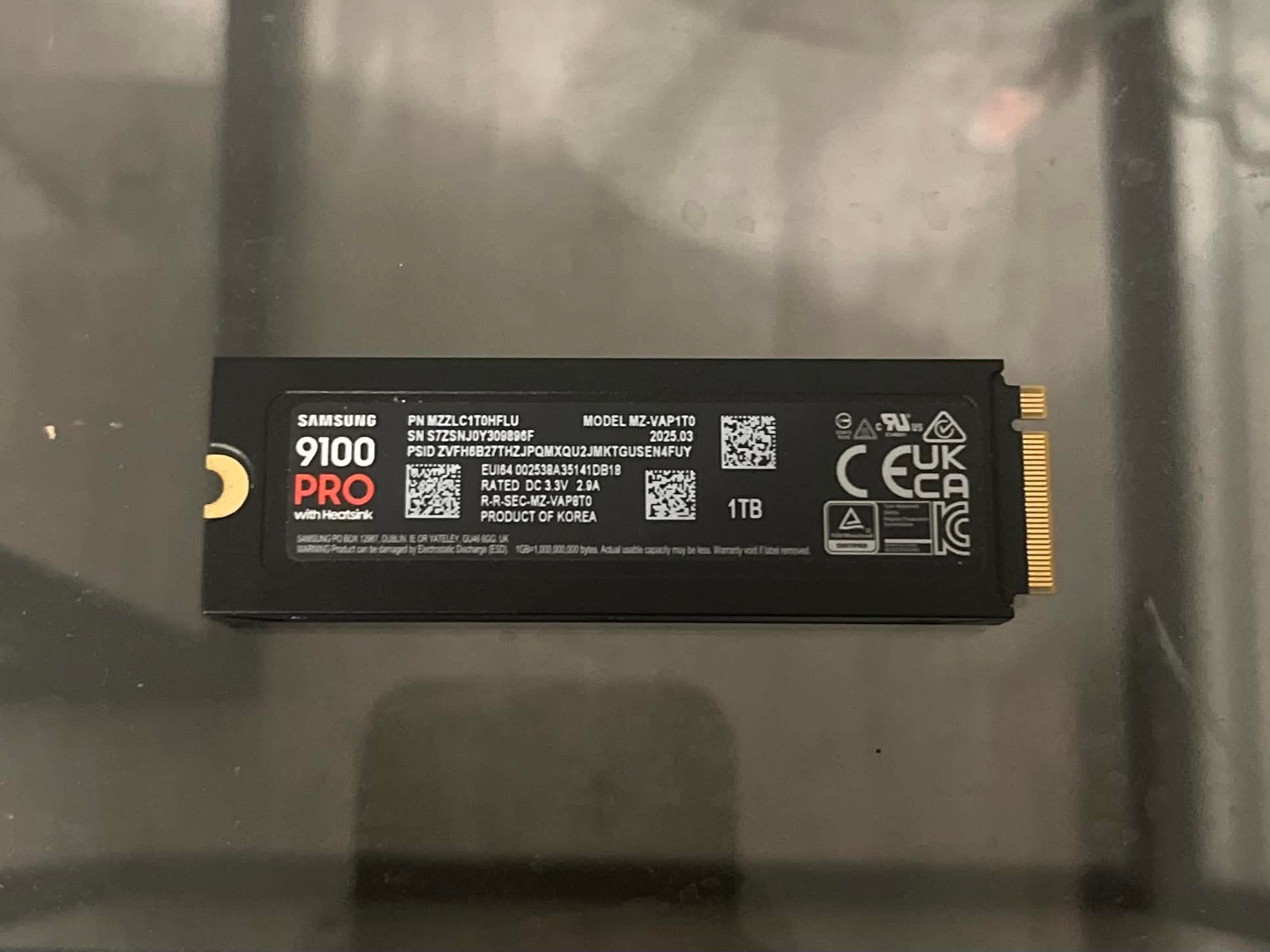Samsung 9100 PRO 1TB NVMe M.2 with Heatsink Gen 5x4