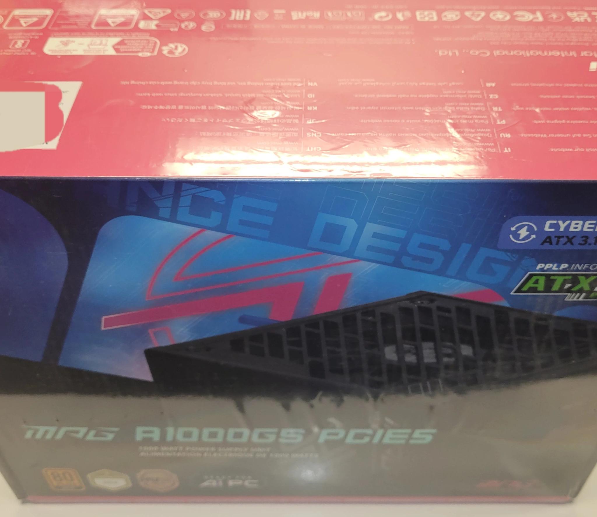 MSI MPG A1000GS PCIE5 ATX 3.1 Gaming Power Supply - Full Modular - 80 Plus Gold Certified 1000W