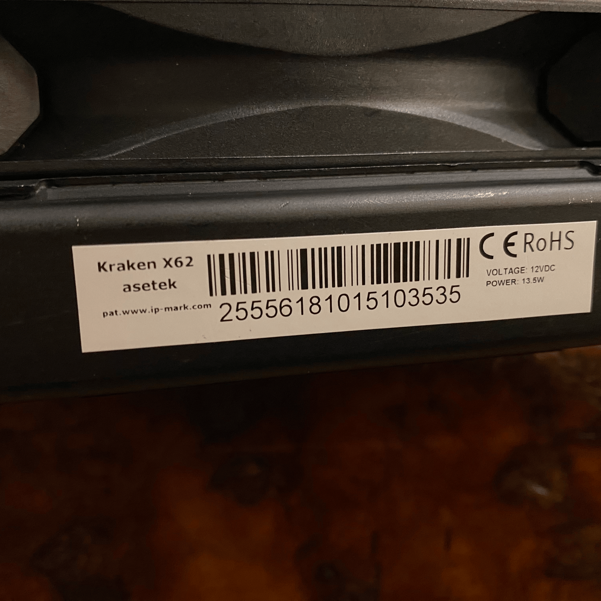 Kraken X62 Asetek Pump - Pulled off LGA 2066 Build