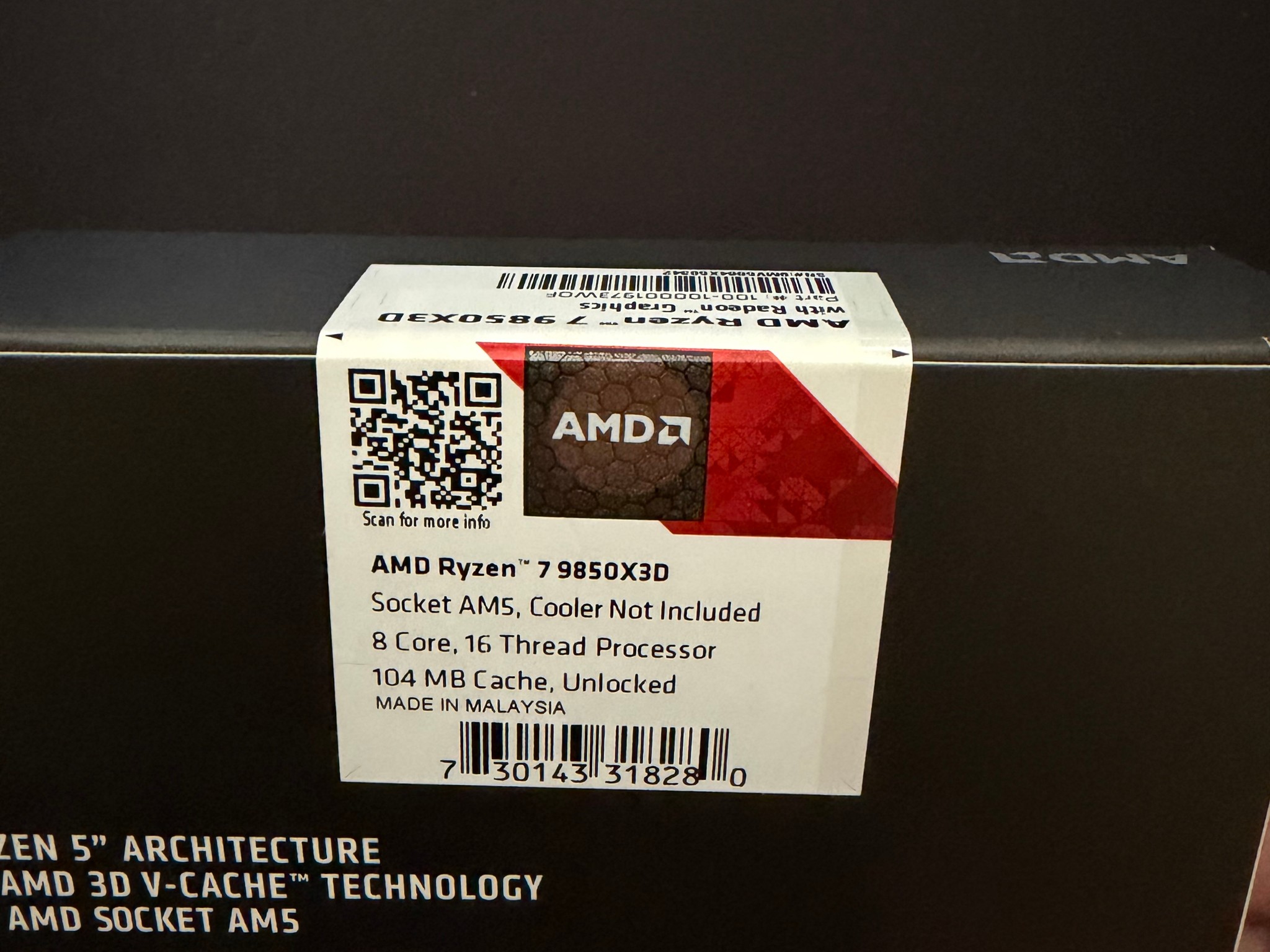 AMD Ryzen 7 9850X3D 8-Core, 16-Thread Zen 5 AM5 CPU Processor