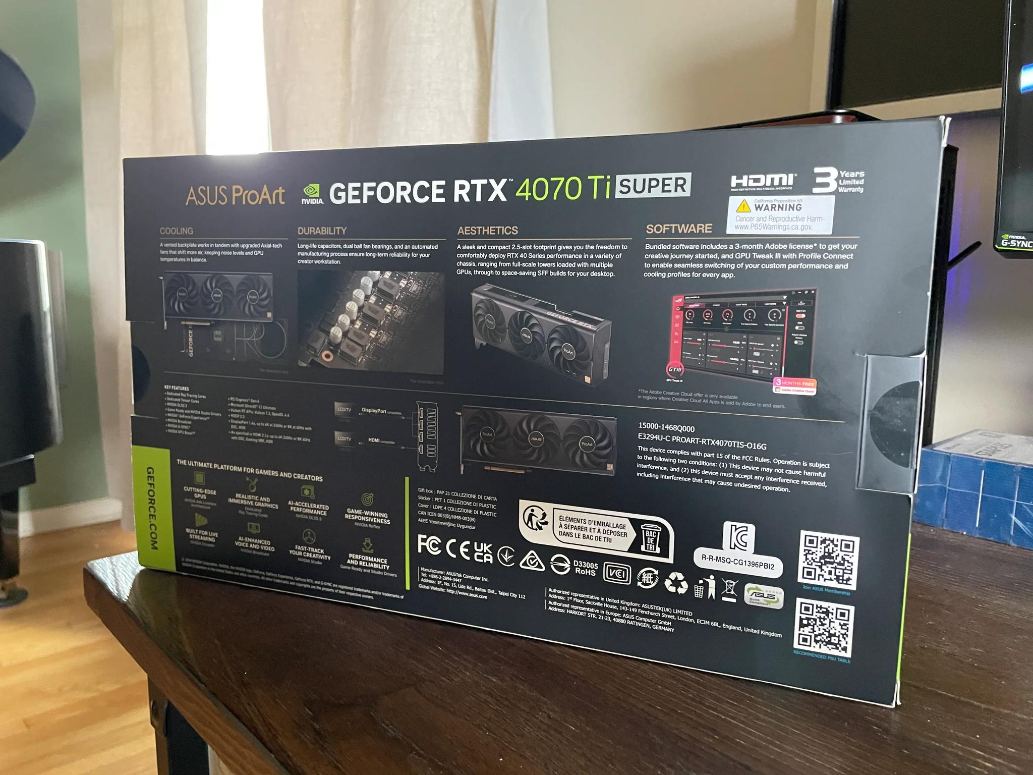 Asus Proart RTX 4070 Ti Super 16 GB