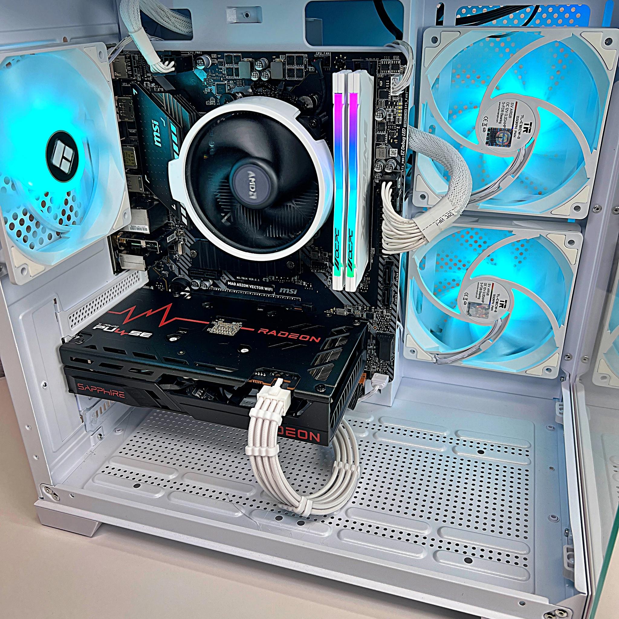 Ryzen 5 3600 RX 6600 16GB RAM 1TB M.2 Wifi 5 Bluetooth Window 10 Gaming PC