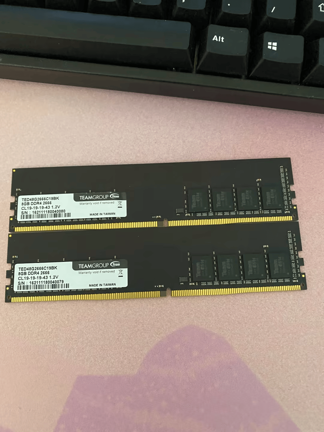 Teamgroup 16GB (2 x 8 ) 2666 MHz CL 19 DDR4
