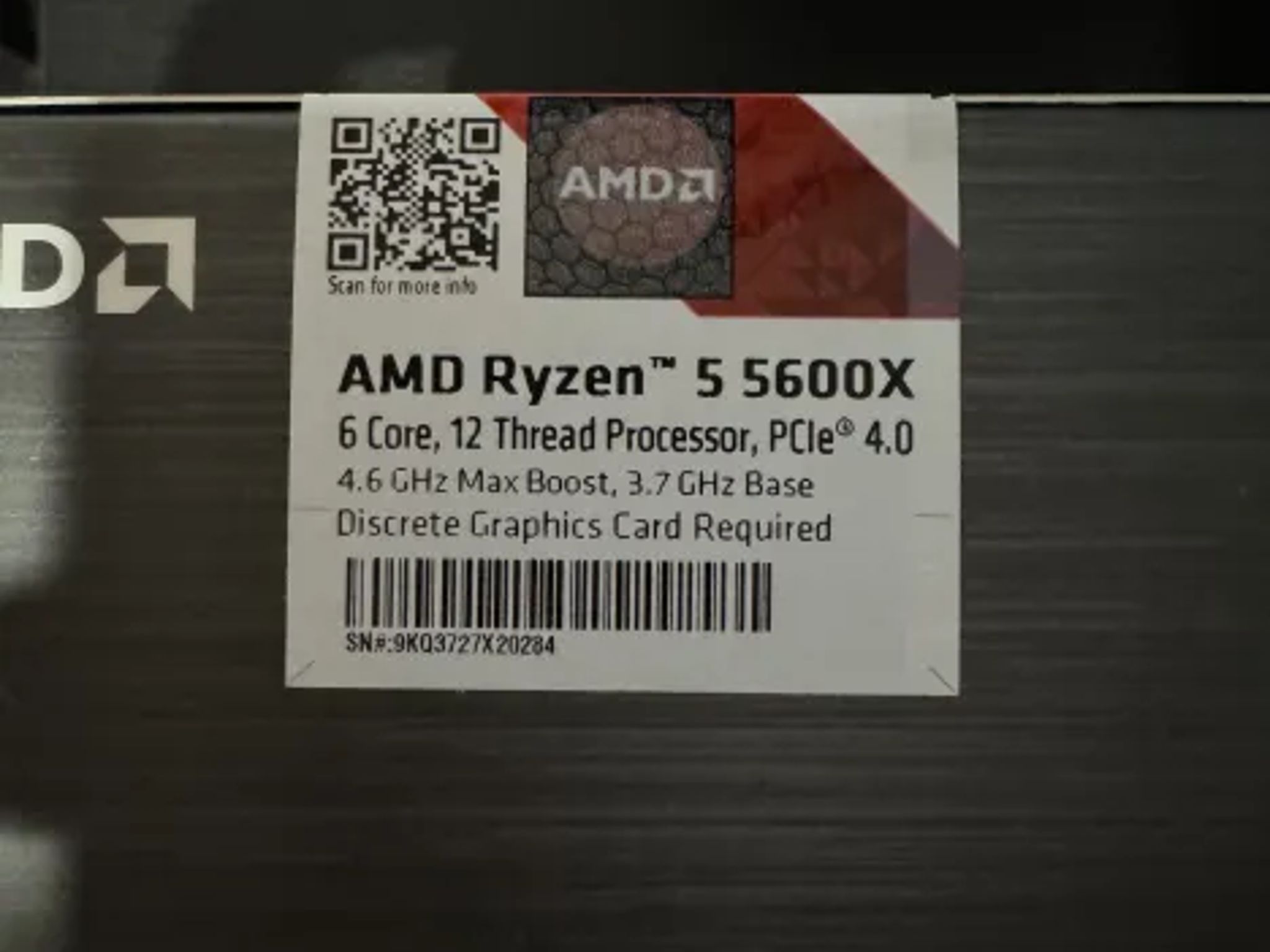 Brand New Ryzen 5 5600x (Stock cooler included in box)
