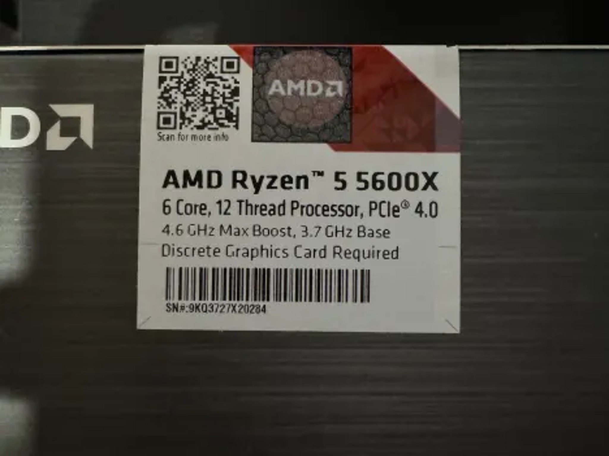 Brand New Ryzen 5 5600x (Stock cooler included in box)