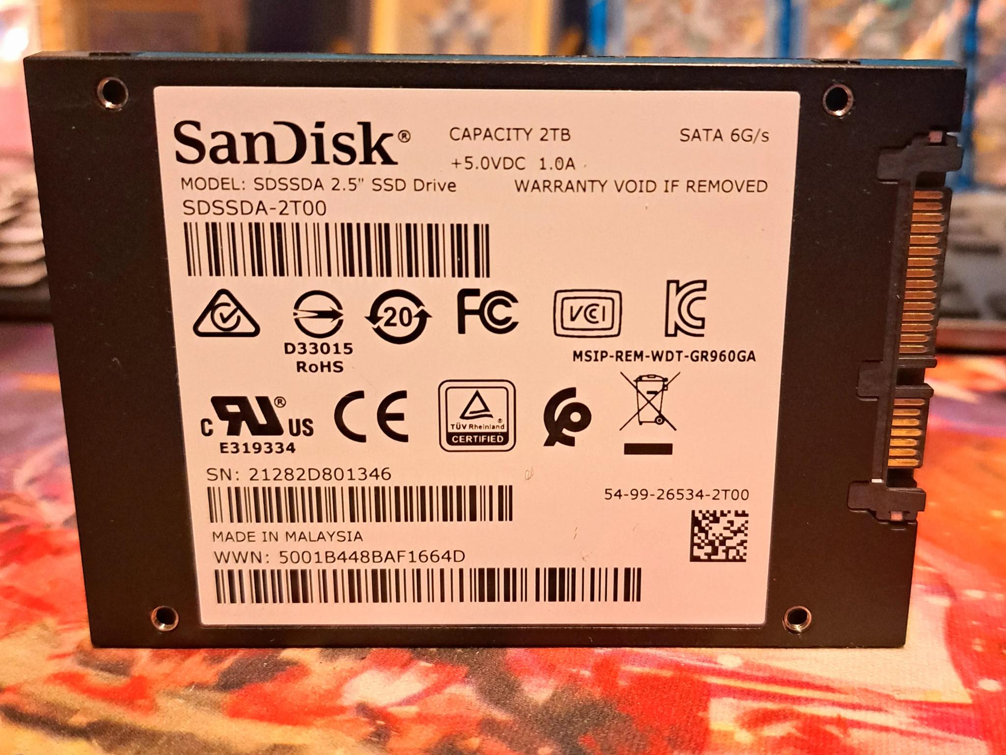 SanDisk SSD Plus 2TB 2.5" Solid State Drive