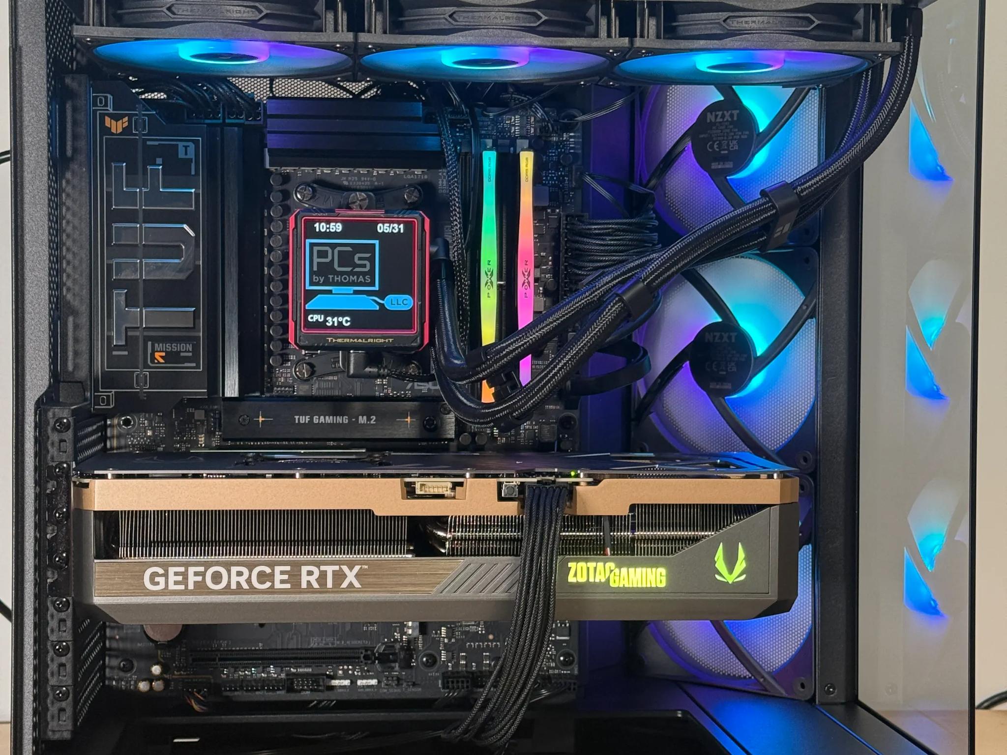 RTX 5090 Ryzen 9950x3d Gaming Behemoth 64gb DDR5 4TB SSD
