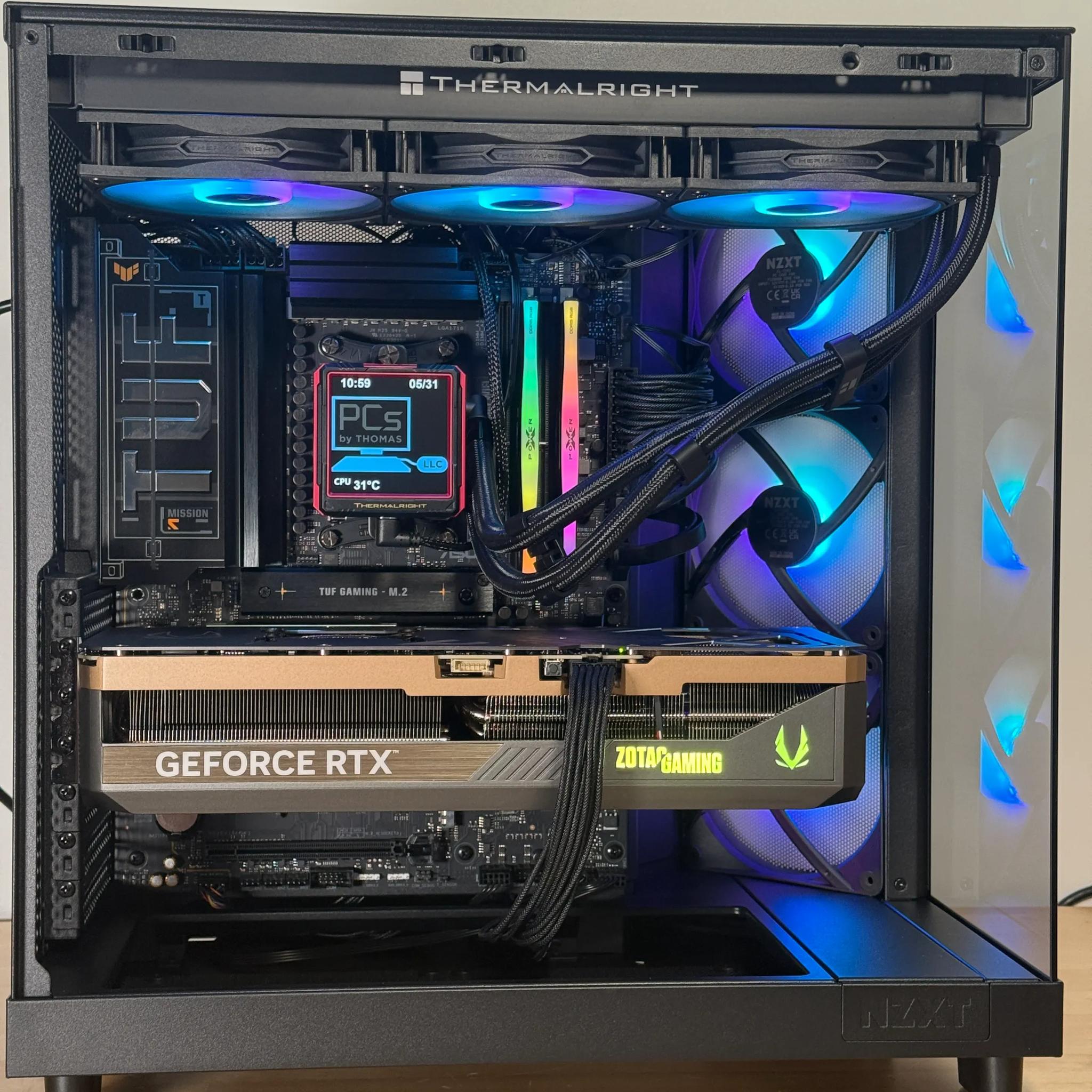 RTX 5090 Ryzen 9950x3d Gaming Behemoth 64gb DDR5 4TB SSD
