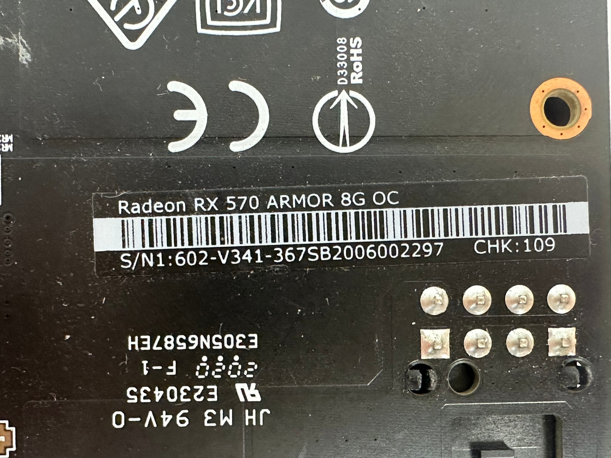 MSI Radeon RX 570 ARMOR 4G OC