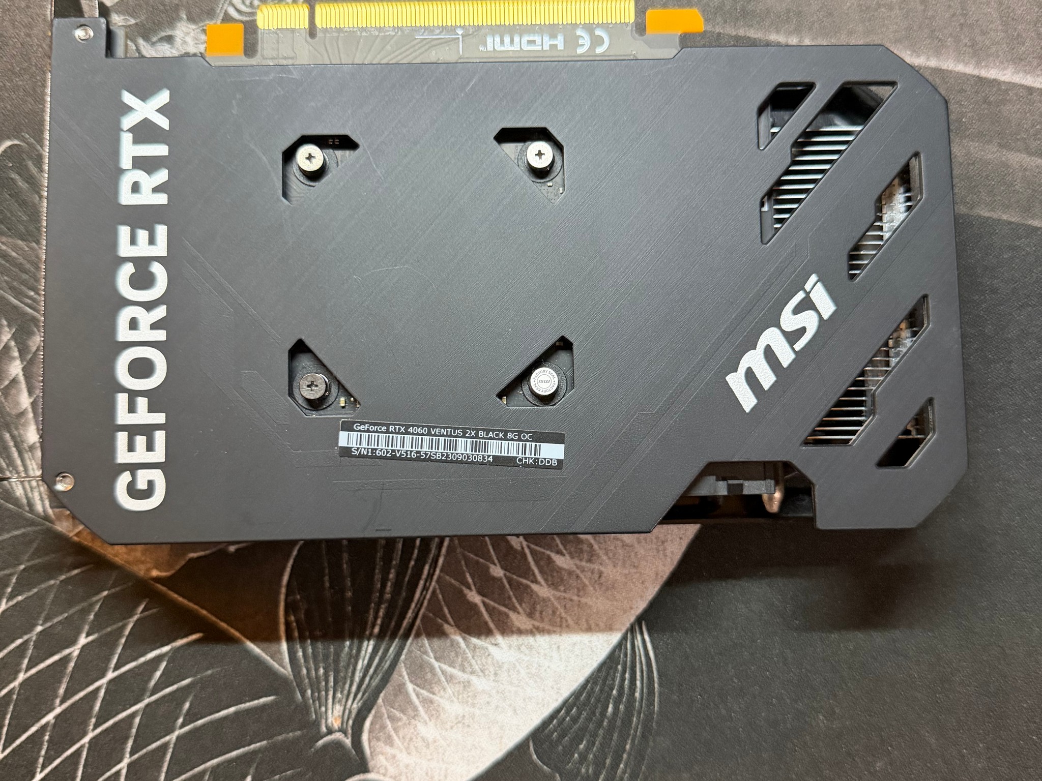 MSI GeForce RTX 4060 VENTUS 2X BLACK 8G OC
