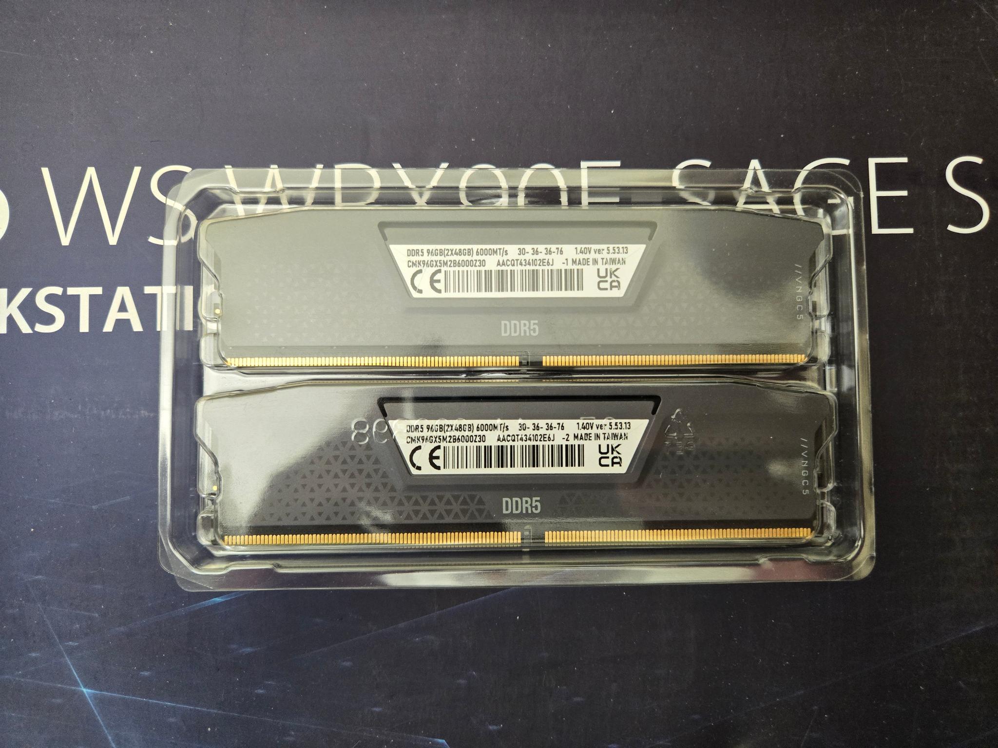 96GB (2x48) DDR5-6000 C30 (Corsair Vengeance) - Used