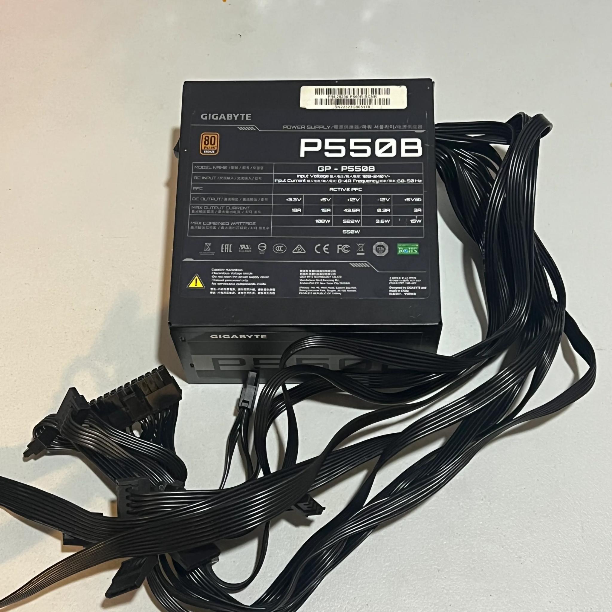 Gigabyte P550b 80 PLUS Bronze certified