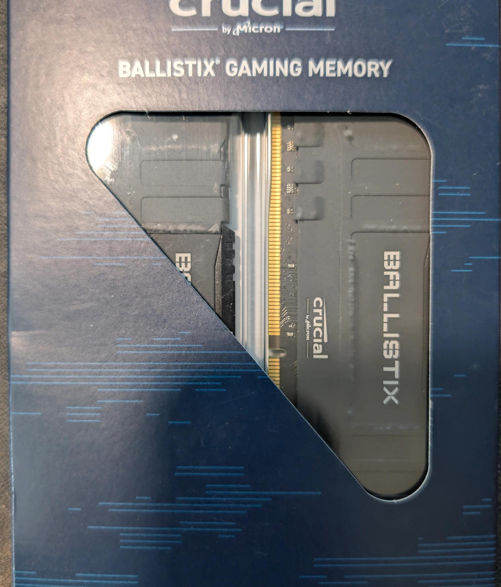 Pre-Owned 64GB (2x32GB) Crucial Ballistix DDR4-3600 NON-RGB
