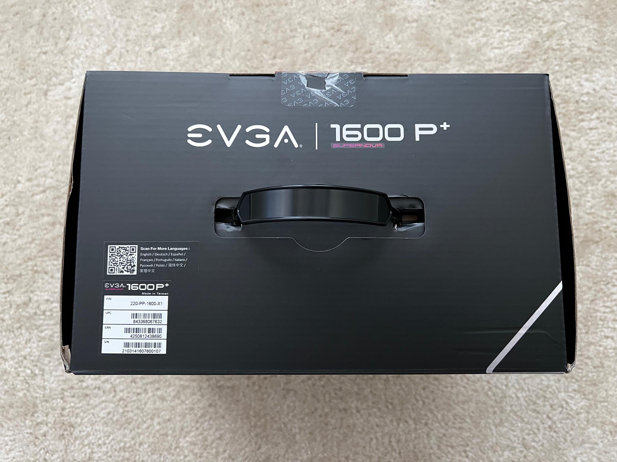 EVGA SuperNOVA 1600 P+, 80+ PLATINUM 1600W 220-PP-1600-X1 + CableMod 12VHPWR