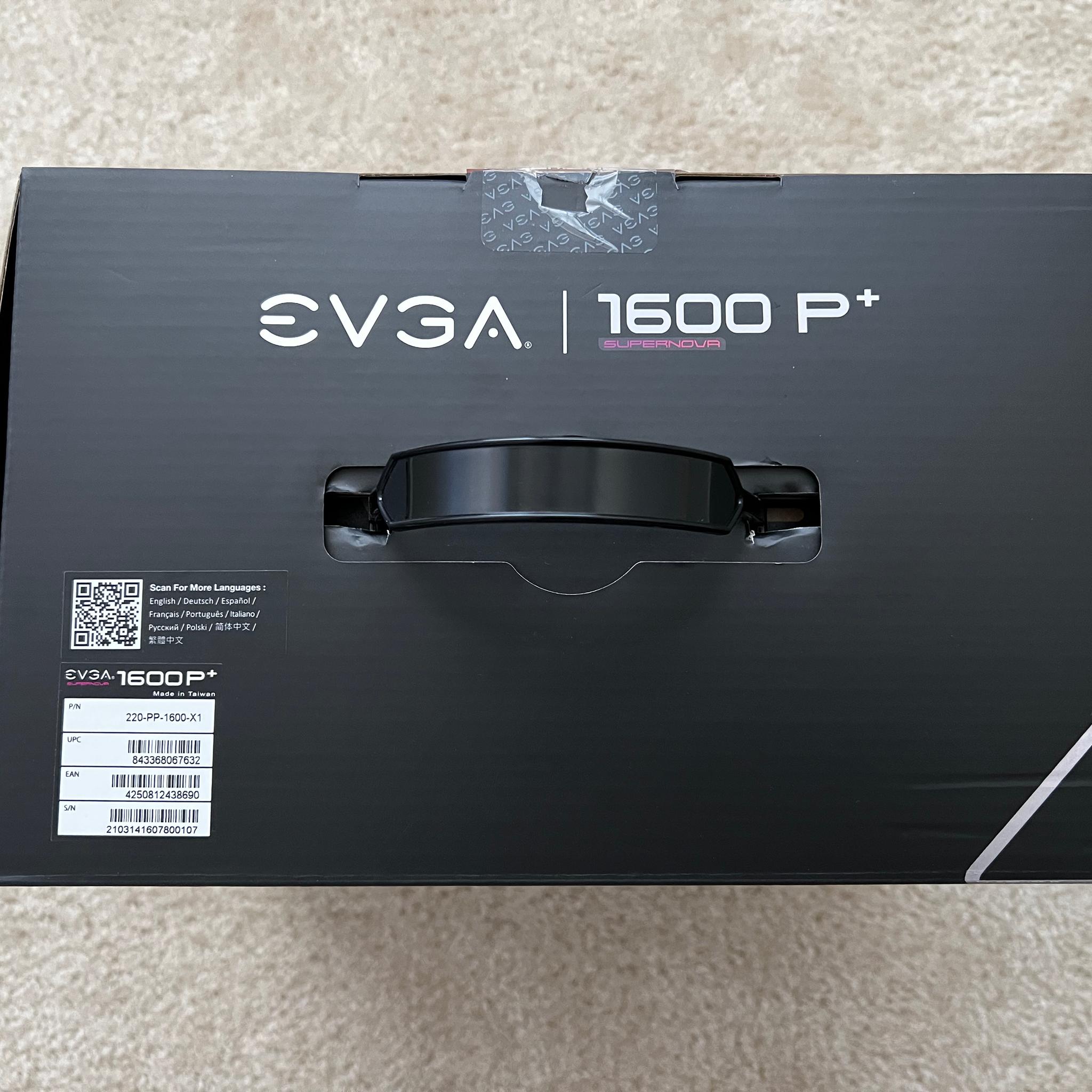 EVGA SuperNOVA 1600 P+, 80+ PLATINUM 1600W 220-PP-1600-X1 + CableMod 12VHPWR