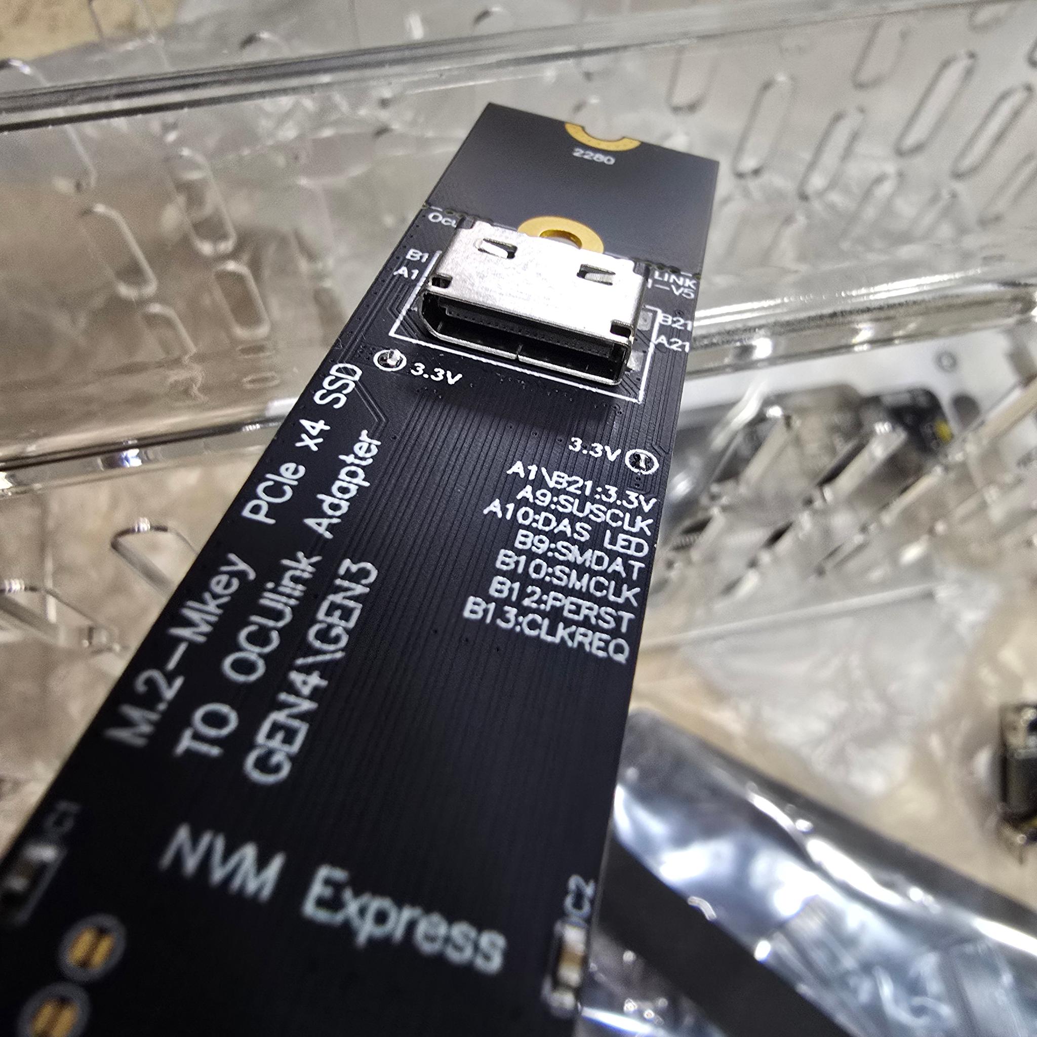 M.2 M-Key to PCIE 4.0X4 External Graphics Card Stand Bracket Oculink NVMe Laptop eGPU
