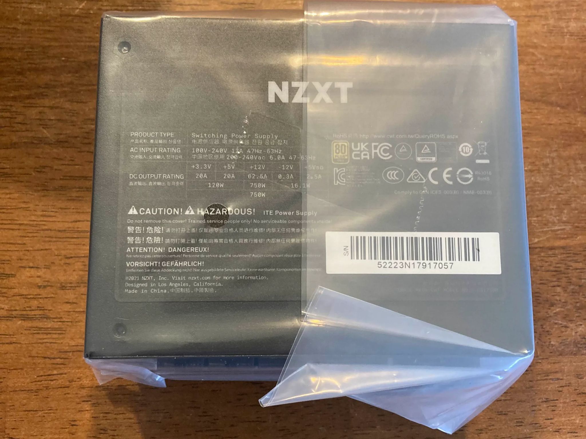 NZXT C750 750 Watt 80+ Gold Fully-Modular SFX Power Supply (NZXT H1 Refresh PSU)