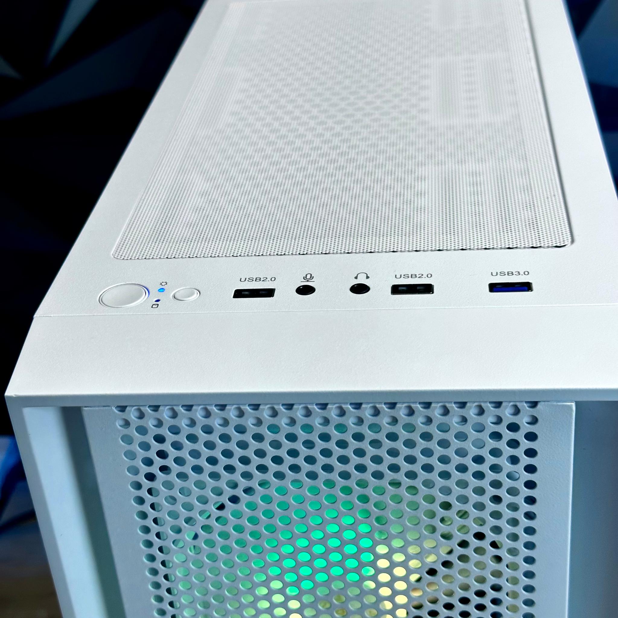 🔥 Ultimate ARGB White Budget Gaming PC – Intel i5 8TH - 16GB RAM, 500GB SSD, GTX 1660S 6GB
