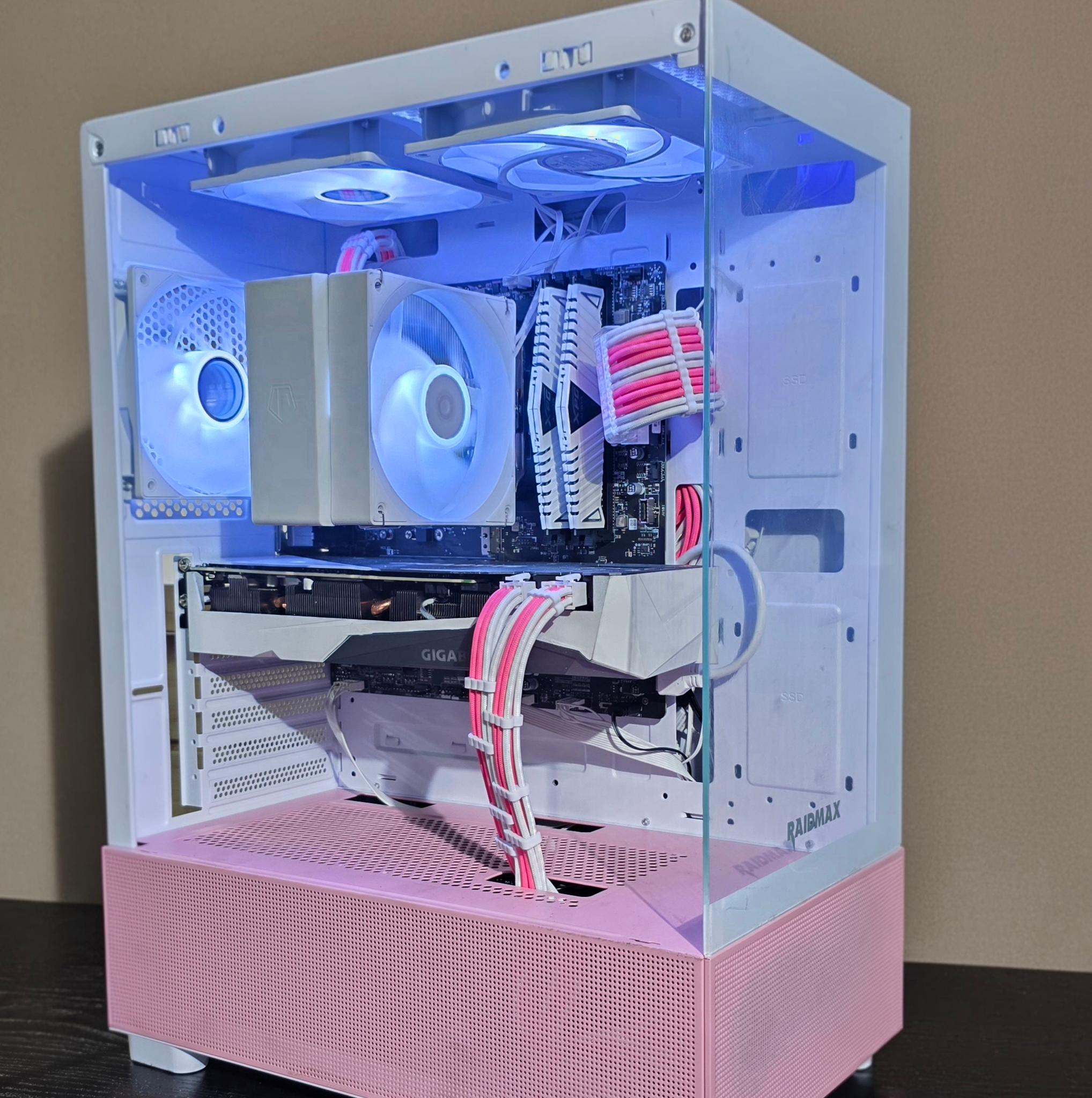🌸🔥 **Pink/White Gaming PC – RTX 3070 | Ryzen 5 5500 | ARGB Build** 🔥🌸