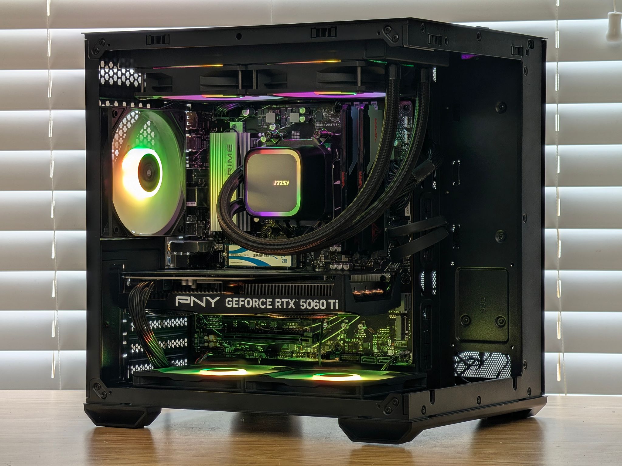 🌈🖤Ryzen 5 9600x | RTX 5060TI 16GB | 32GB DDR5 | 2TB SSD | Gaming PC🖤🌈