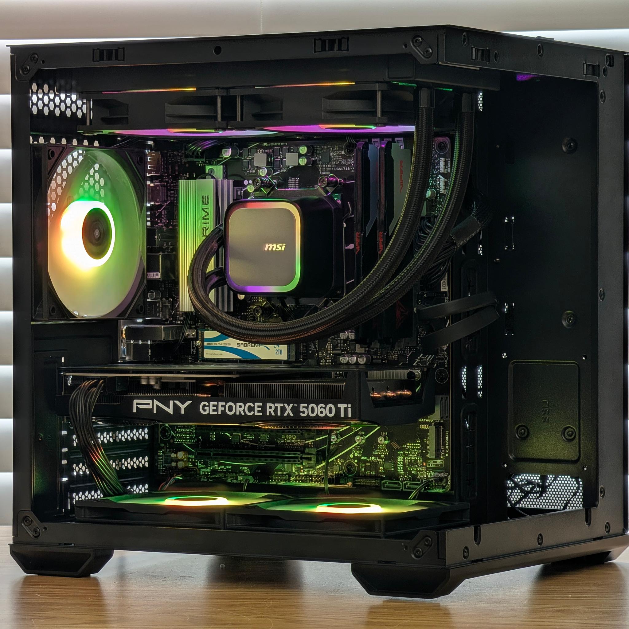 🌈🖤Ryzen 5 9600x | RTX 5060TI 16GB | 32GB DDR5 | 2TB SSD | Gaming PC🖤🌈