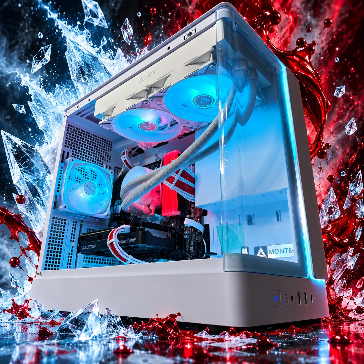 🩸❄️ BLOOD ICE ❄️🩸Ryzen 5 5600X3D| RX 9060XT 16 GB | 32 GB DDR4| 1.25 TB NVMe|750W Gold PSU