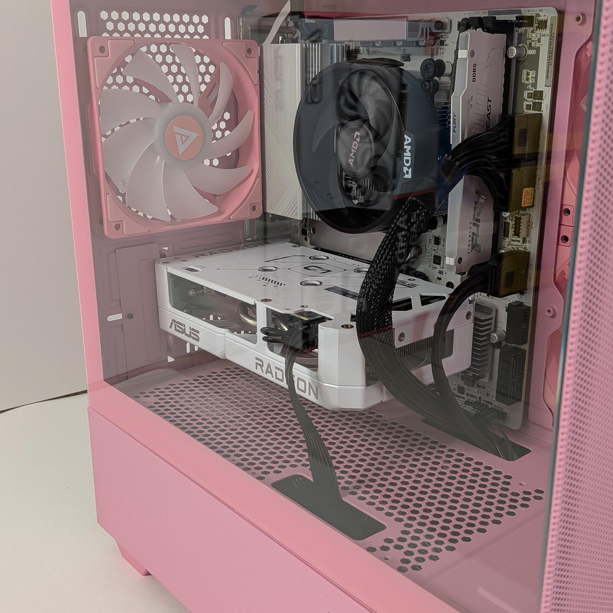 Brand New Build ALL AMD AM5 Custom Gaming PC Pink RGB