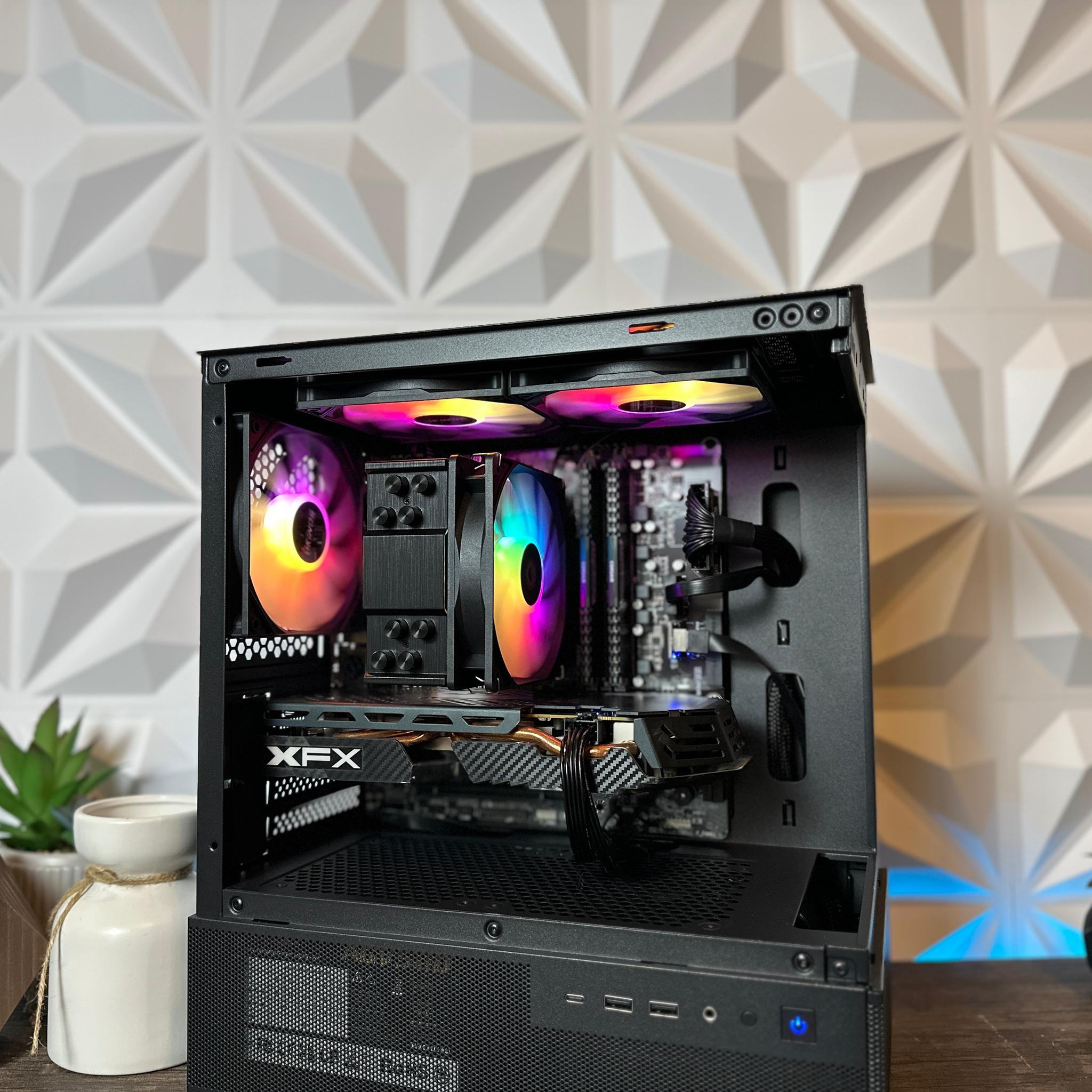 ⚫️Dark Magic♟️ Gaming PC ~ intel I5, 16GB DDR4, RX580, 512GB SSD! Full ARGB!