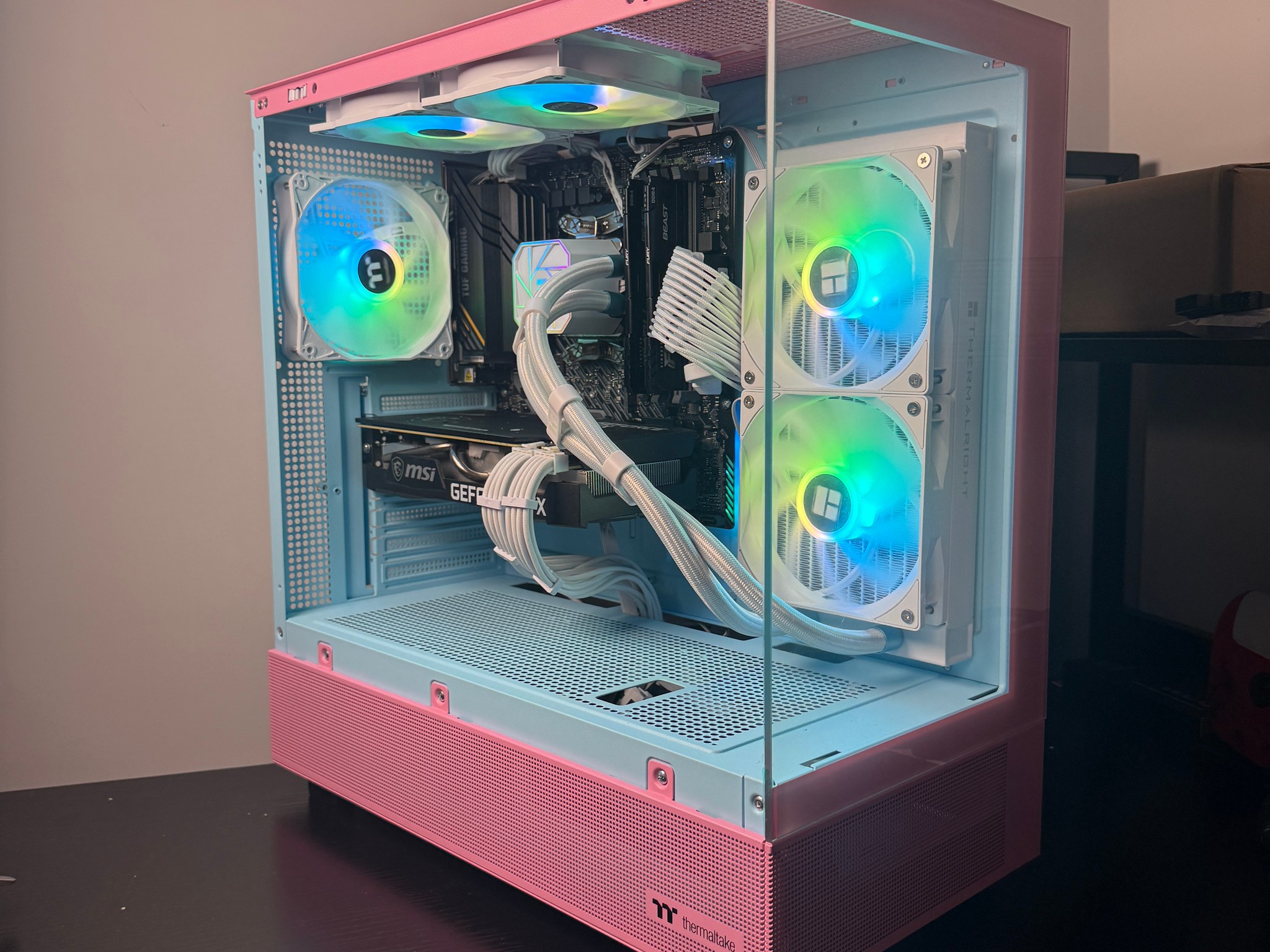 🌸  Pink Gaming PC –RTX 3060ti |16gb RAM 3600mhz| 1TB Storage | WiFi/Bluetooth