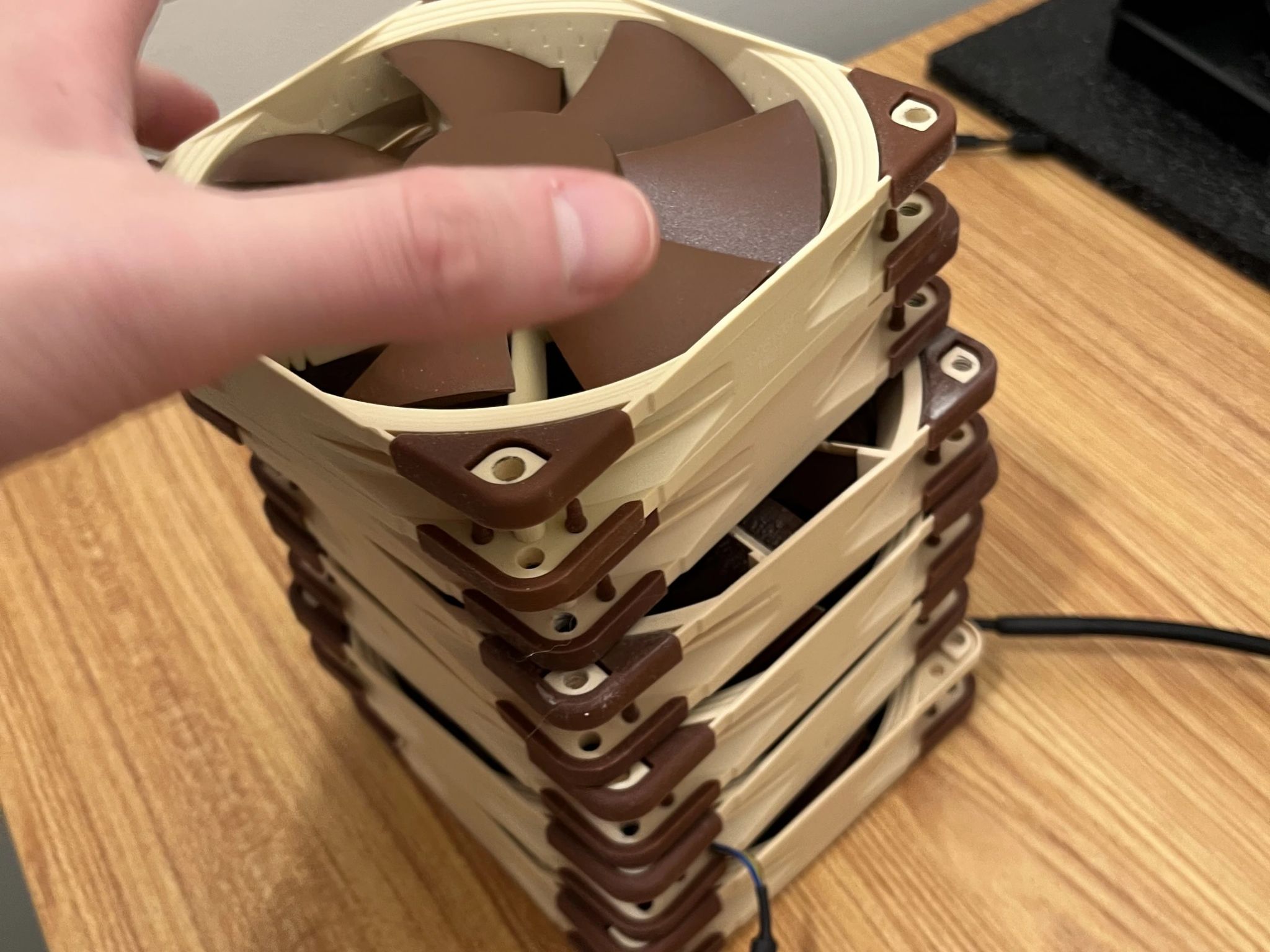 Stack of Noctua fans (6 Total) 120mm