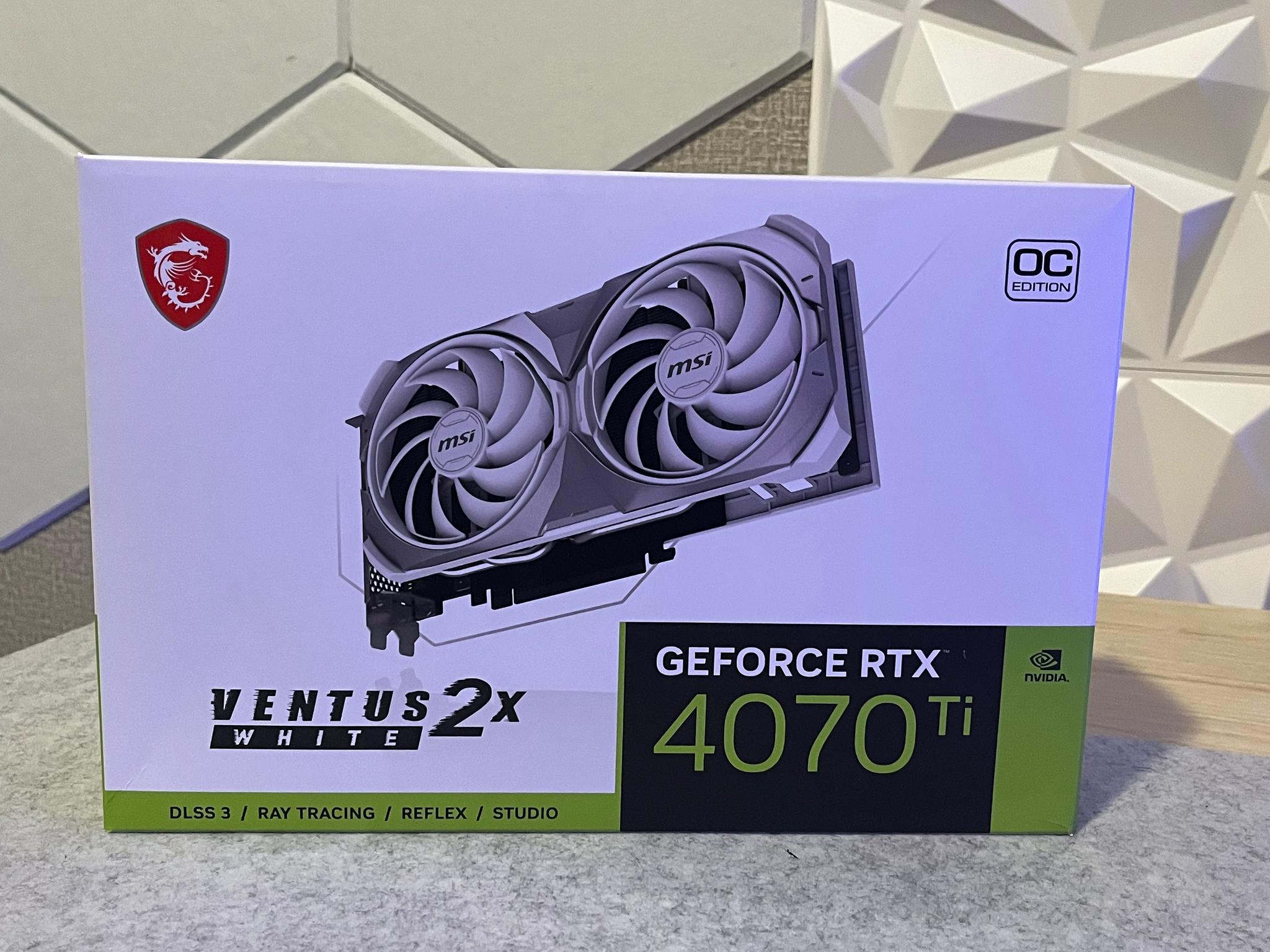 **FREE SHIPPING** MSI - GEFORCE RTX 4070 TI VENTUS 2X OC 12GB GDDR6X WHITE - GREAT CONDITION