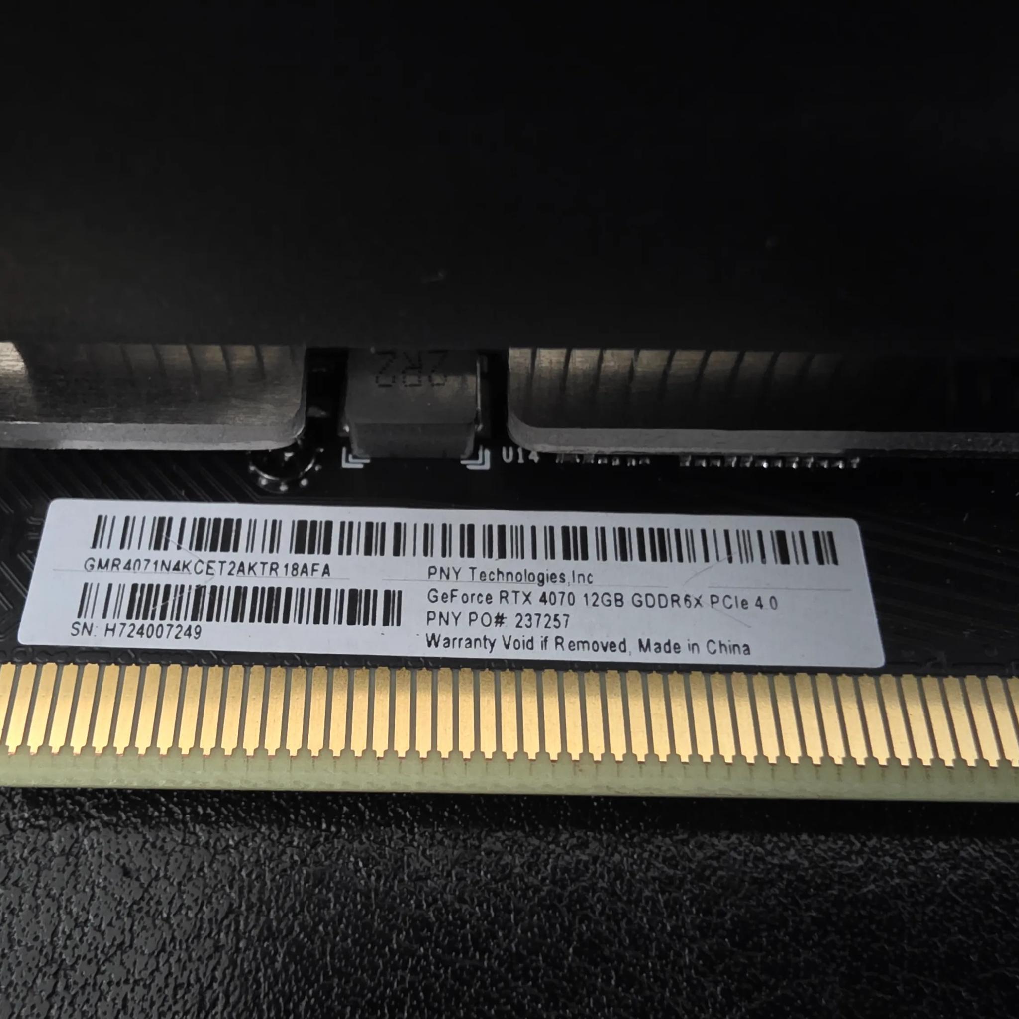 Like New PNY RTX 4070 12gb
