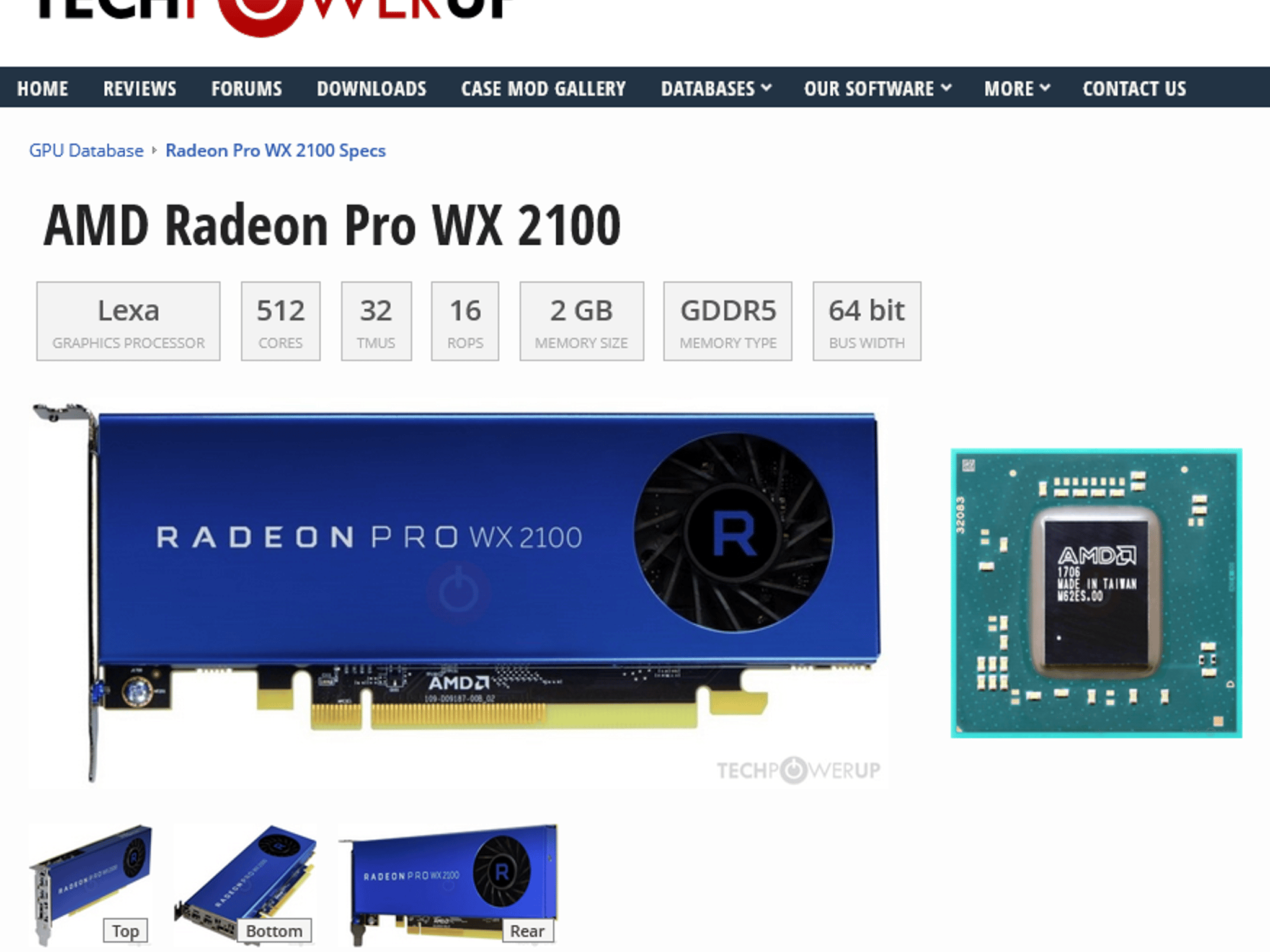 AMD Radeon Pro WX 2100