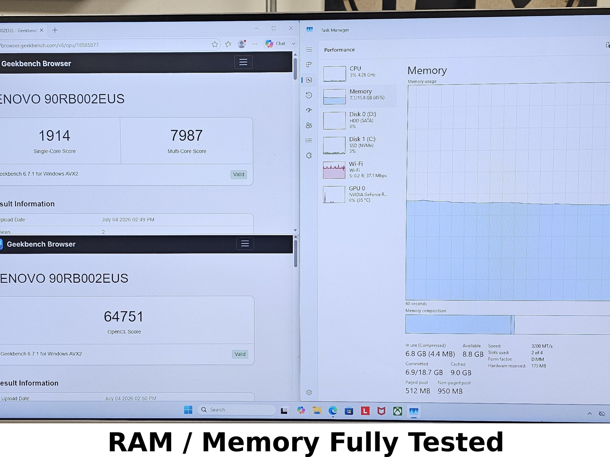 16GB DDR4 (2x8GB) CL22 3200MT/s Ramaxel