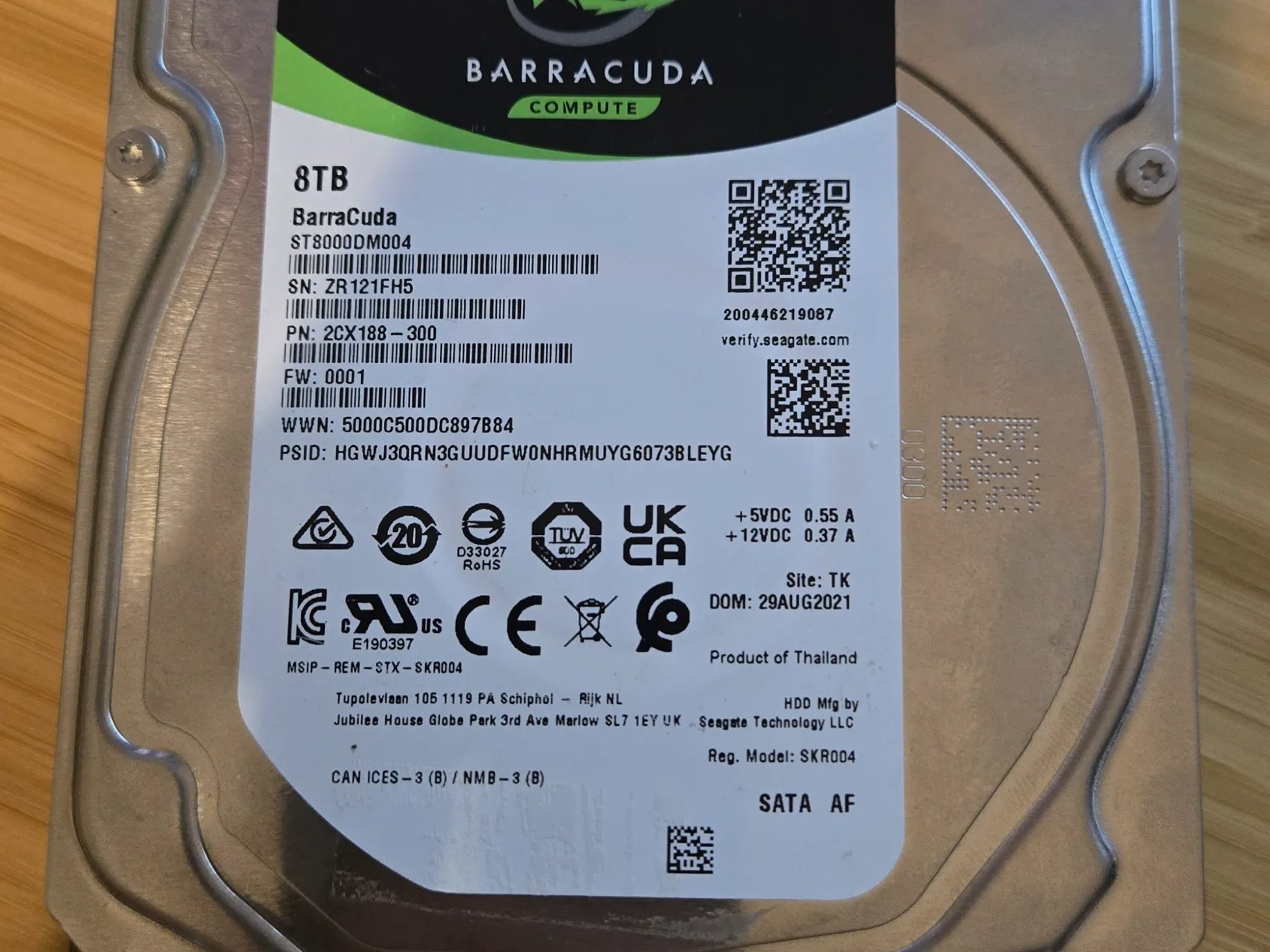 8TB Hard Drive - Seagate Barracuda compute 7200RPM
