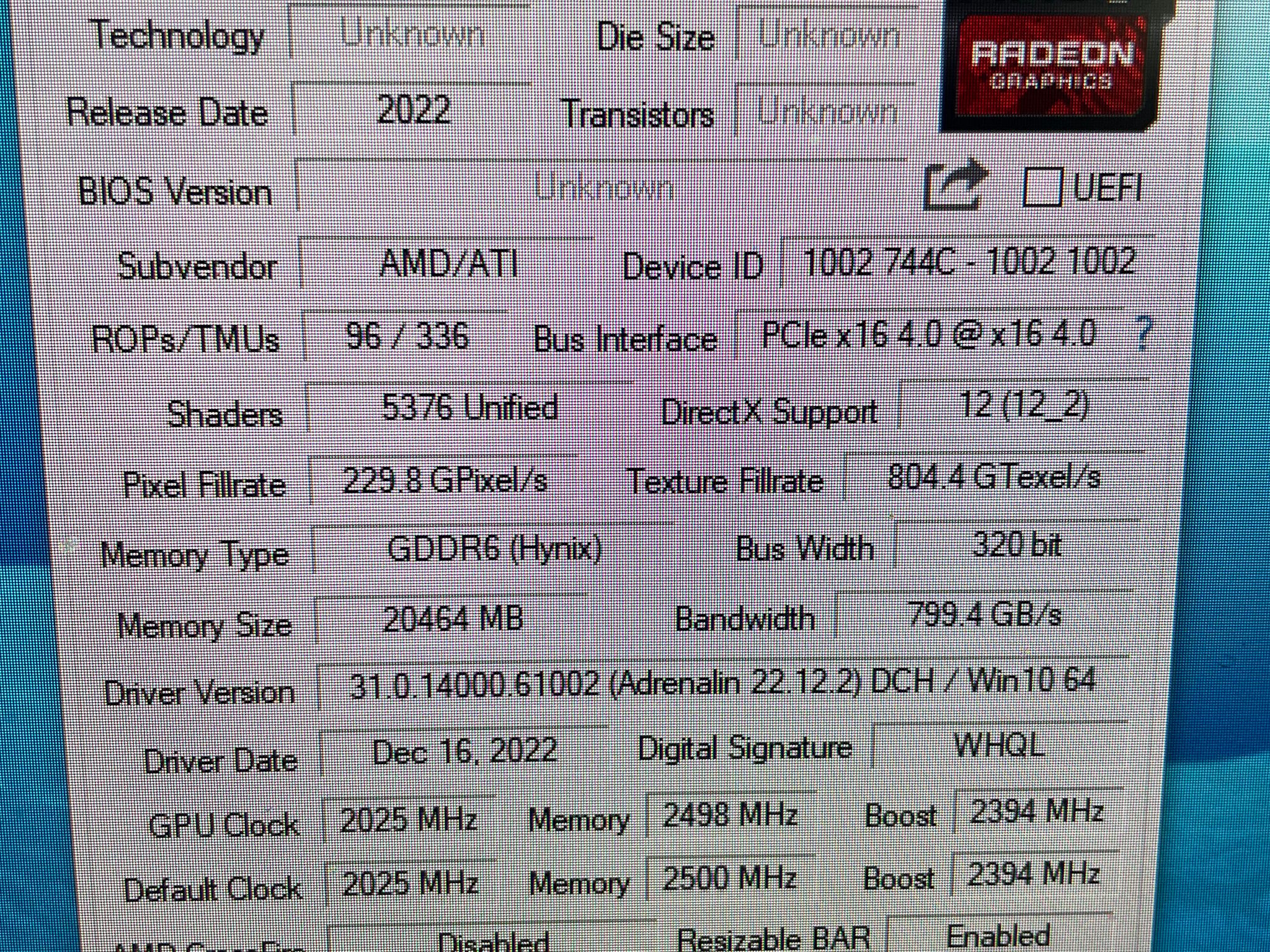 AMD 7900XT Reference 