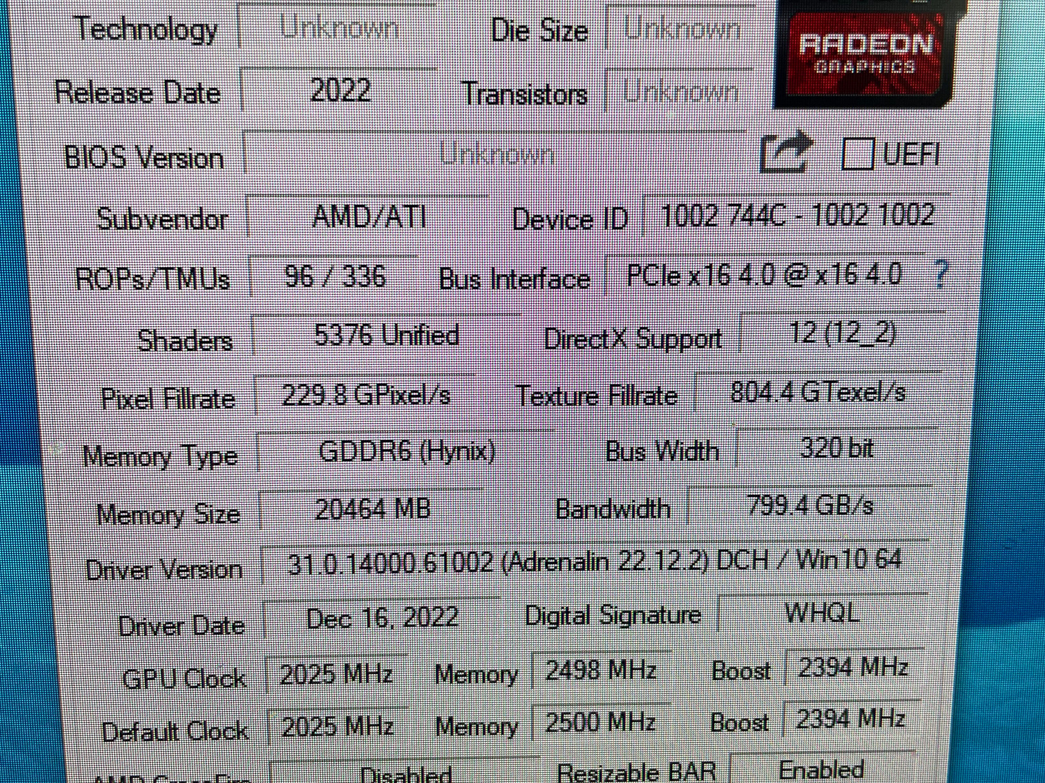 AMD 7900XT Reference 