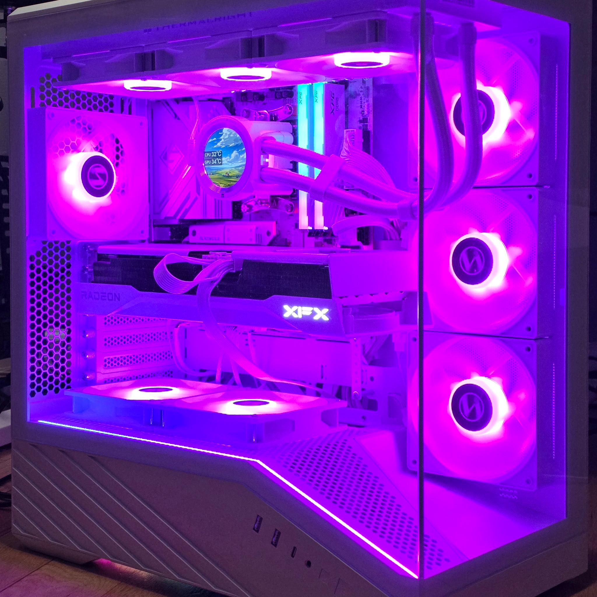 All AMD | All White 4K Gaming PC | RX 9070 16 GB | Ryzen 7 7800X3D | 32GB | 1TB | 2 Year Warranty