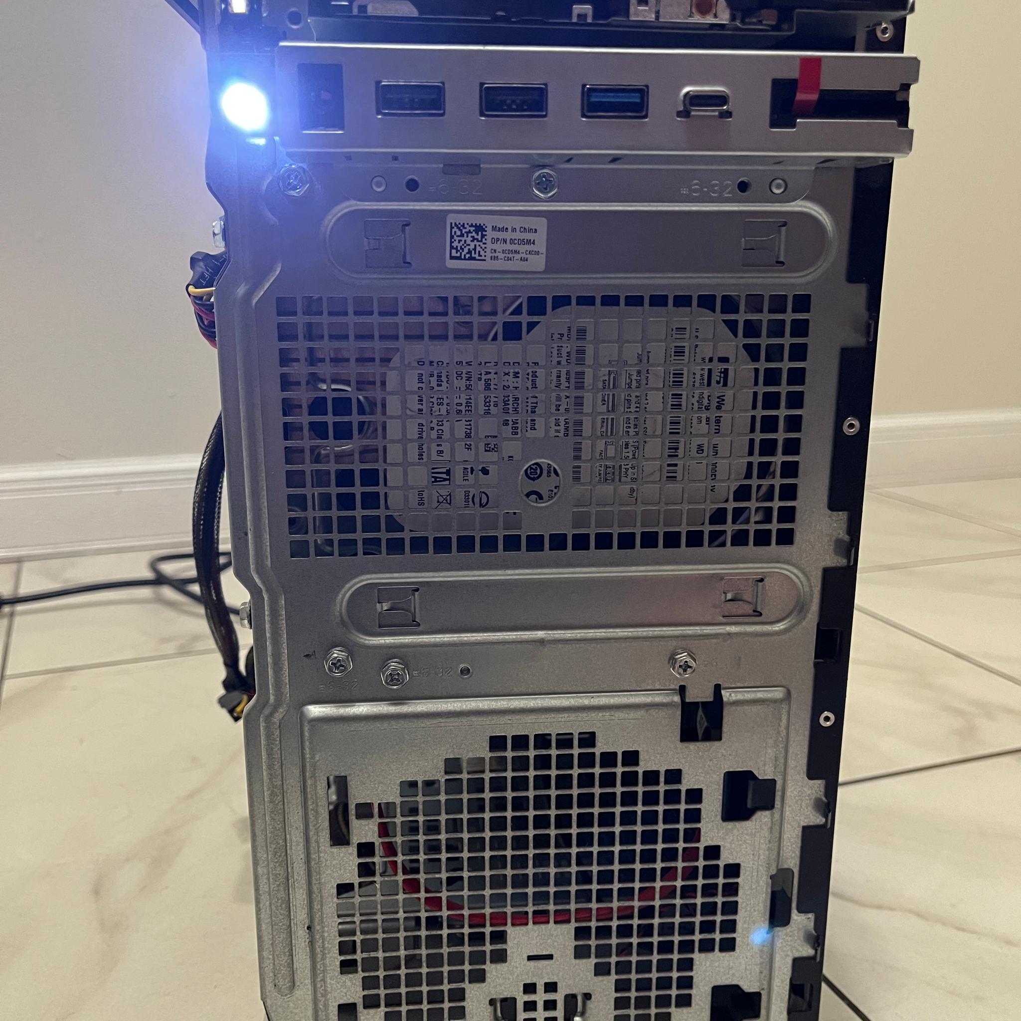 NVIDIA RTX 2070, Intel i5-8500, 16GB RAM,3.2TB Storage- Dell Gaming PC w/Wi-Fi & BT(Missing F Plate)