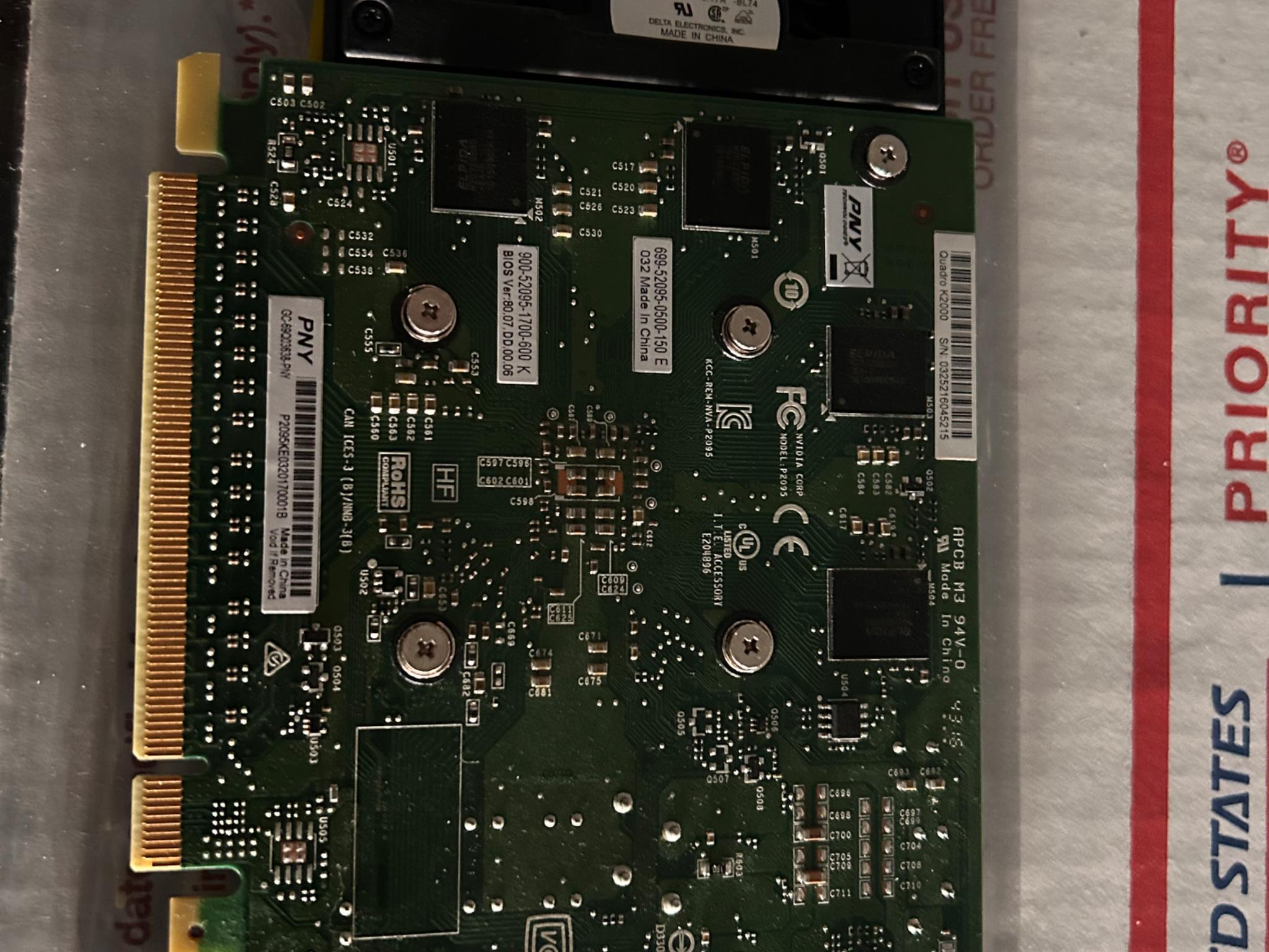 nvidia quadro k2000 2GB GPU for budget gaming pc (brand new)