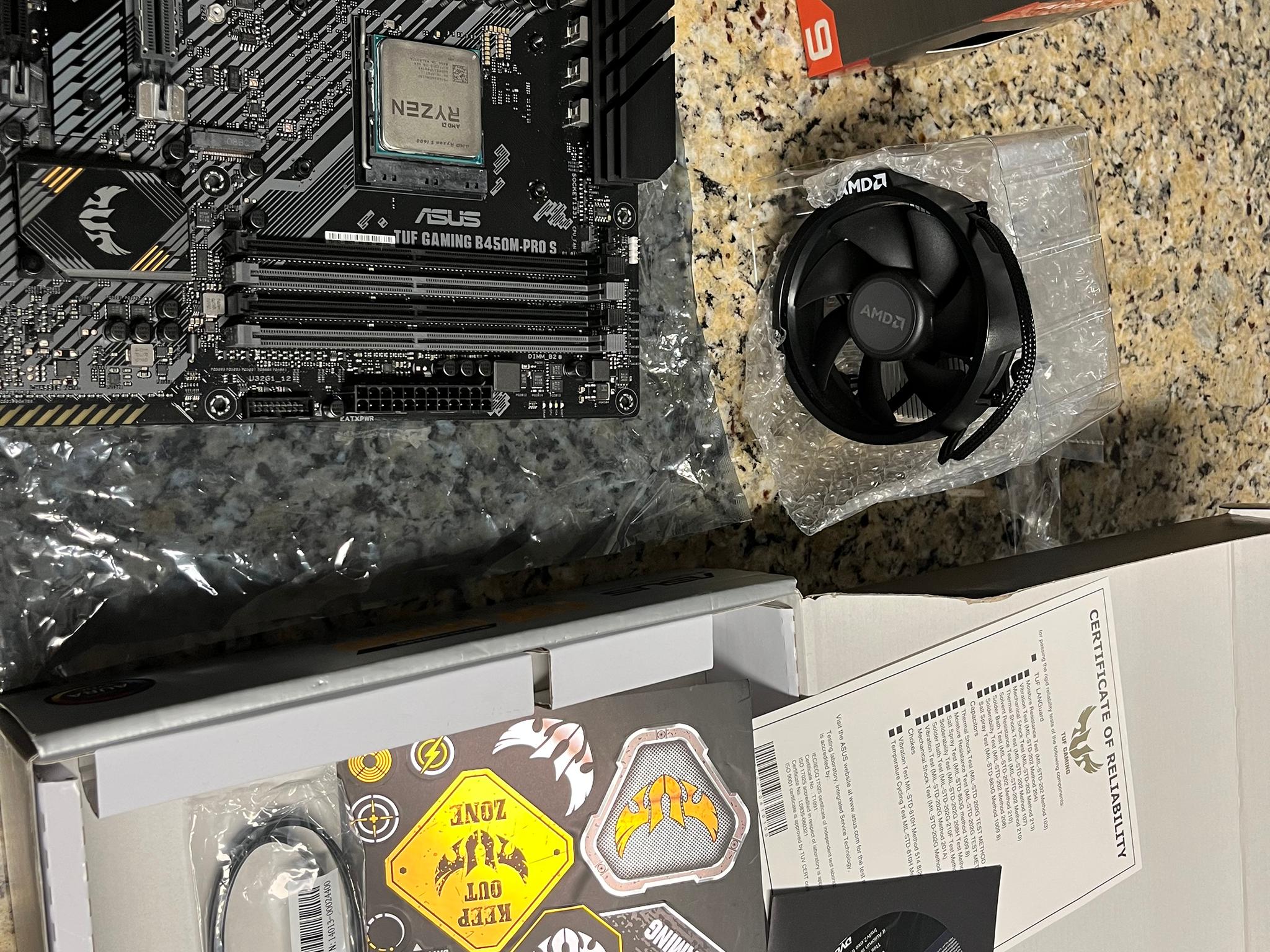 Asus B450M Pro S w/ Ryzen 5 1600AF Combo