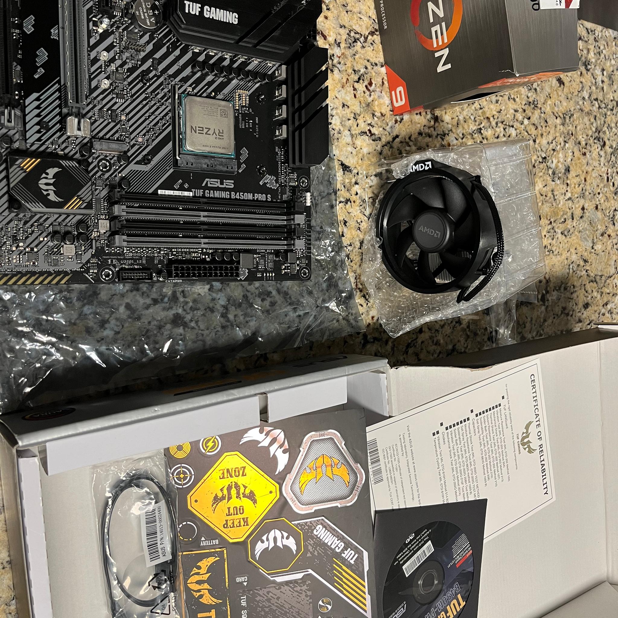 Asus B450M Pro S w/ Ryzen 5 1600AF Combo