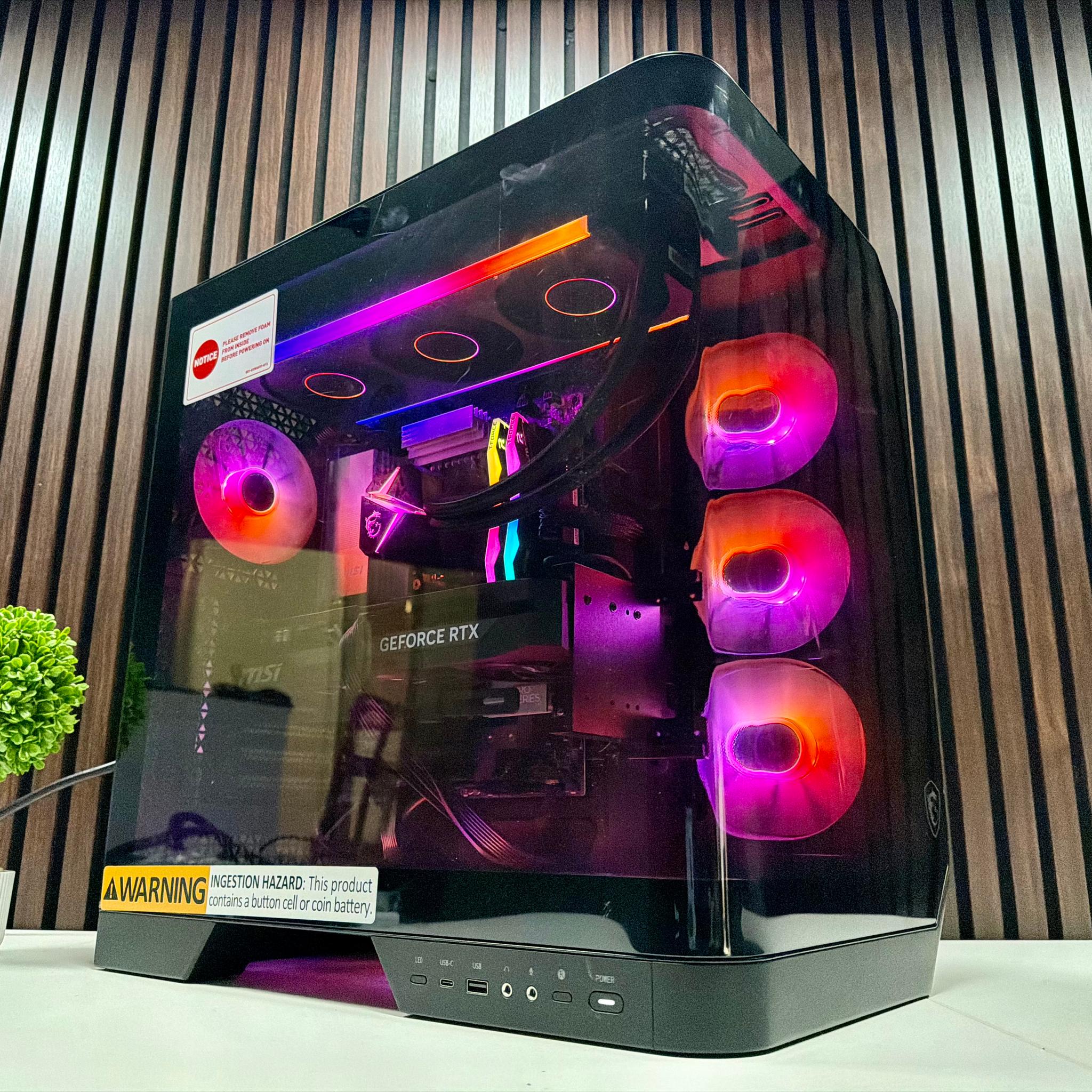 MSI Vision ZS 9NVV-1275US RTX 5080 | Ryzen 9800X3D | 64GB DDR5 | 2TB M.2 | 850 Watt Gold PSU | AIO