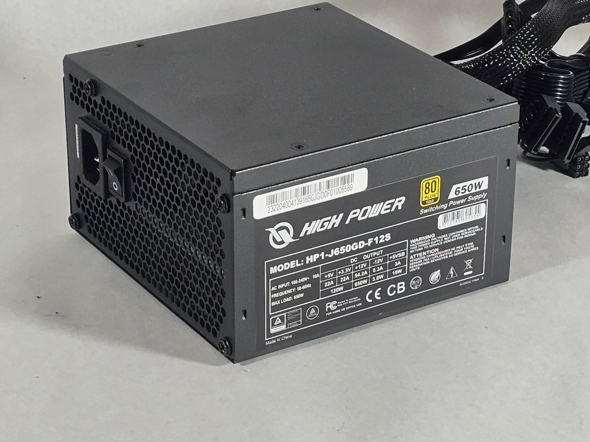 650 Watt PSU High Power 80+ Gold Power Supply - Ready to Ship