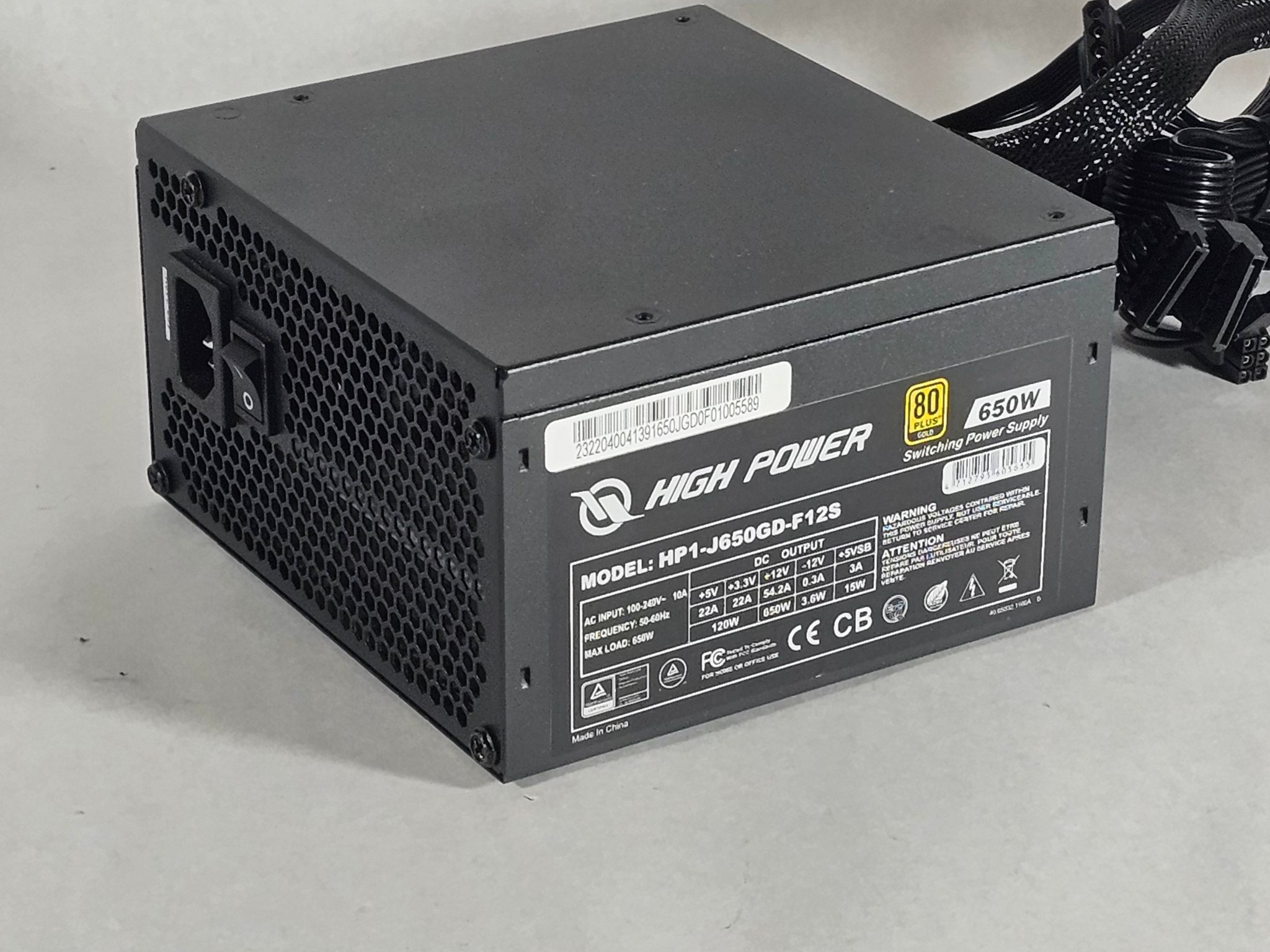 650 Watt PSU High Power 80+ Gold Power Supply - Ready to Ship